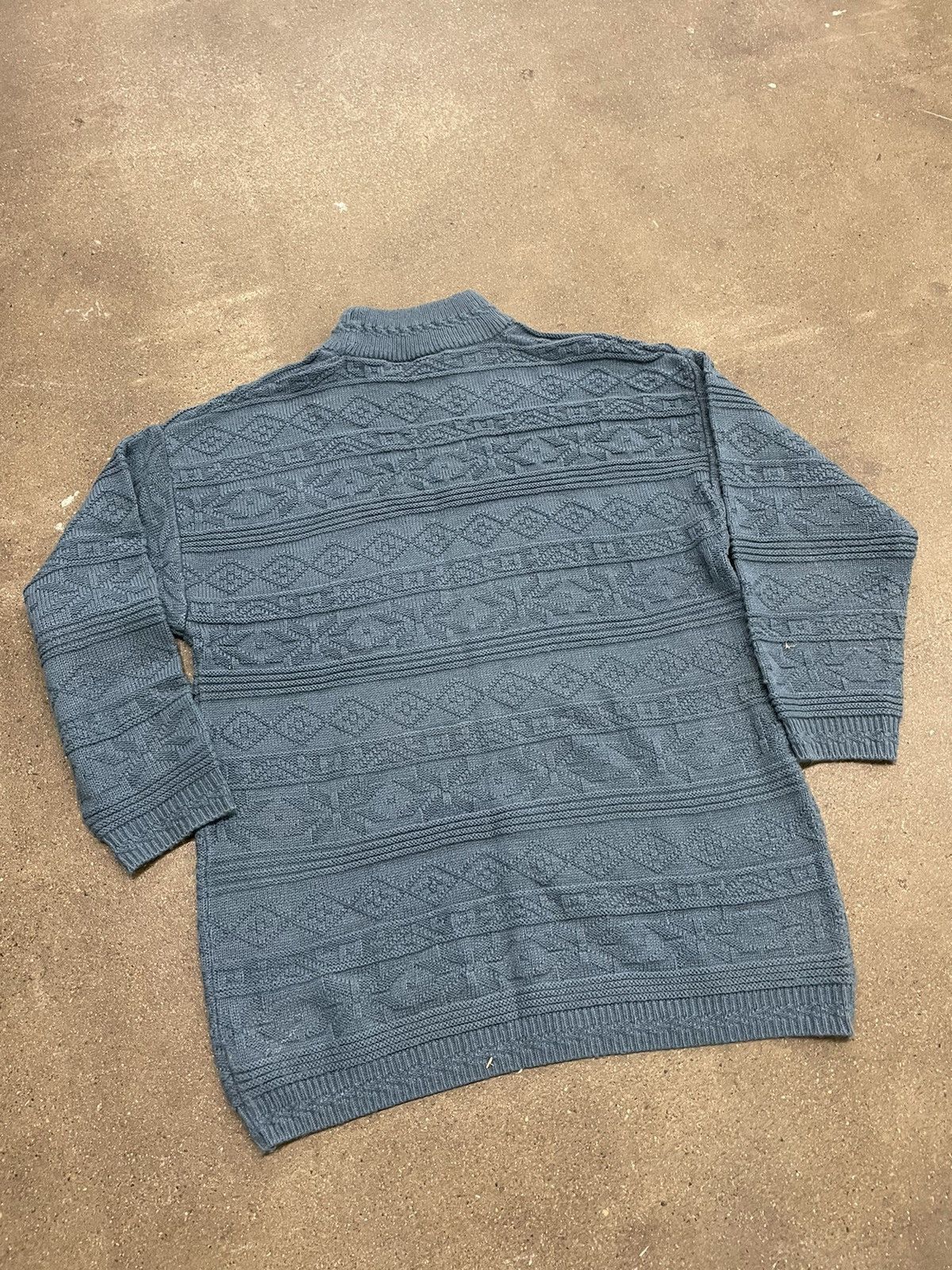 Vintage Vintage Tonal Helix Snowflake Knit Sweater Size US M / EU 48-50 / 2 - 2 Thumbnail
