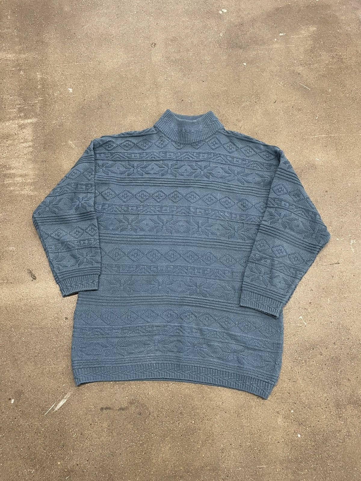 Vintage Vintage Tonal Helix Snowflake Knit Sweater Size US M / EU 48-50 / 2 - 5 Thumbnail