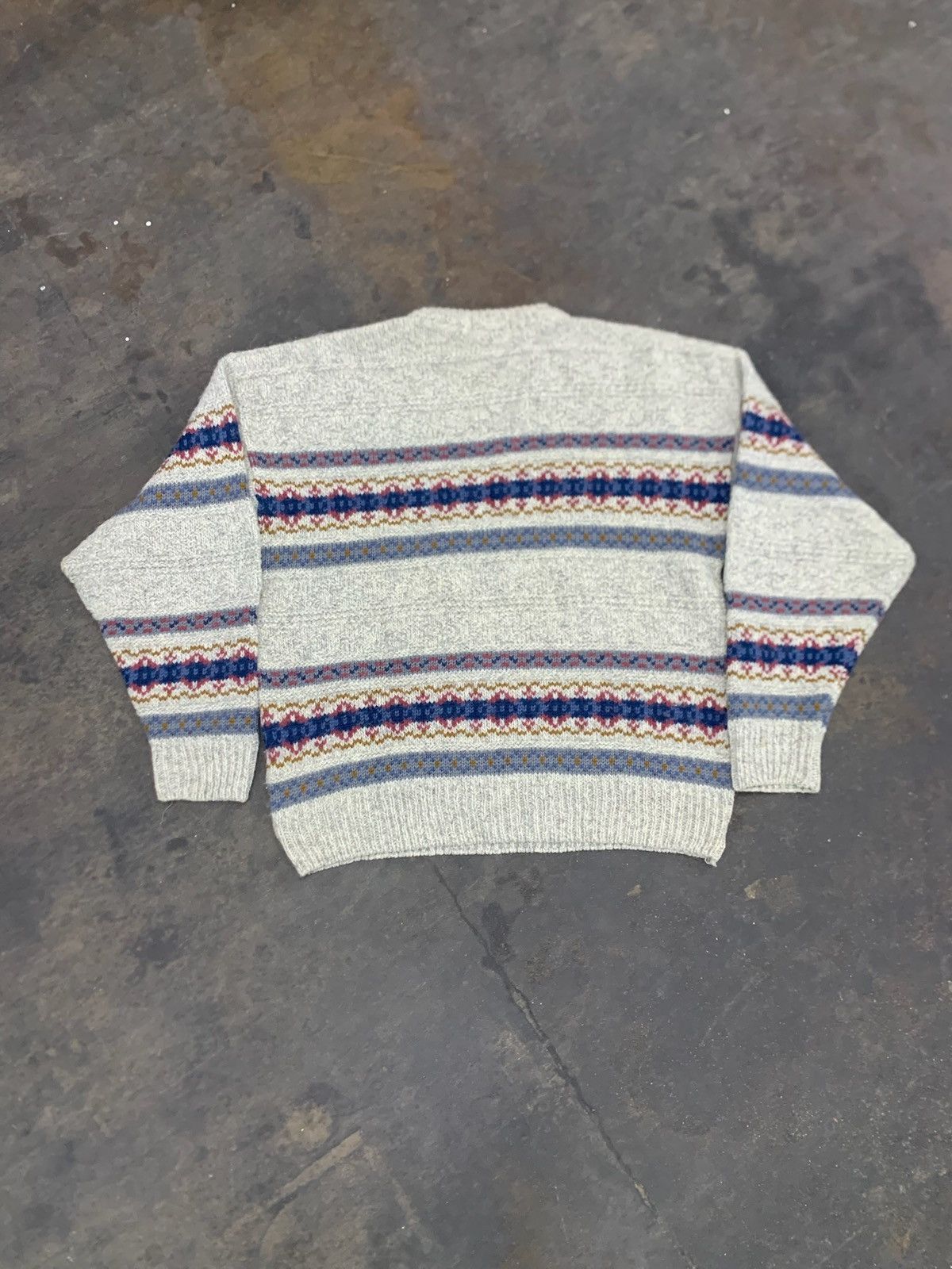 Band Tees Vintage Wave Ripple Band Knit Sweater Size US L / EU 52-54 / 3 - 3 Thumbnail