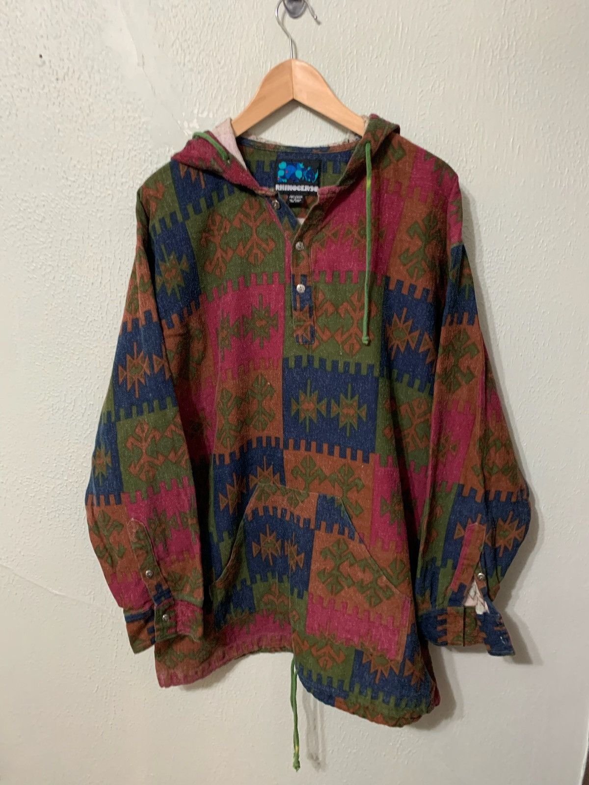Vintage Vintage Crewneck Aztec Rhino Hooded Vintage Sweatshirt Size US L / EU 52-54 / 3 - 2 Thumbnail