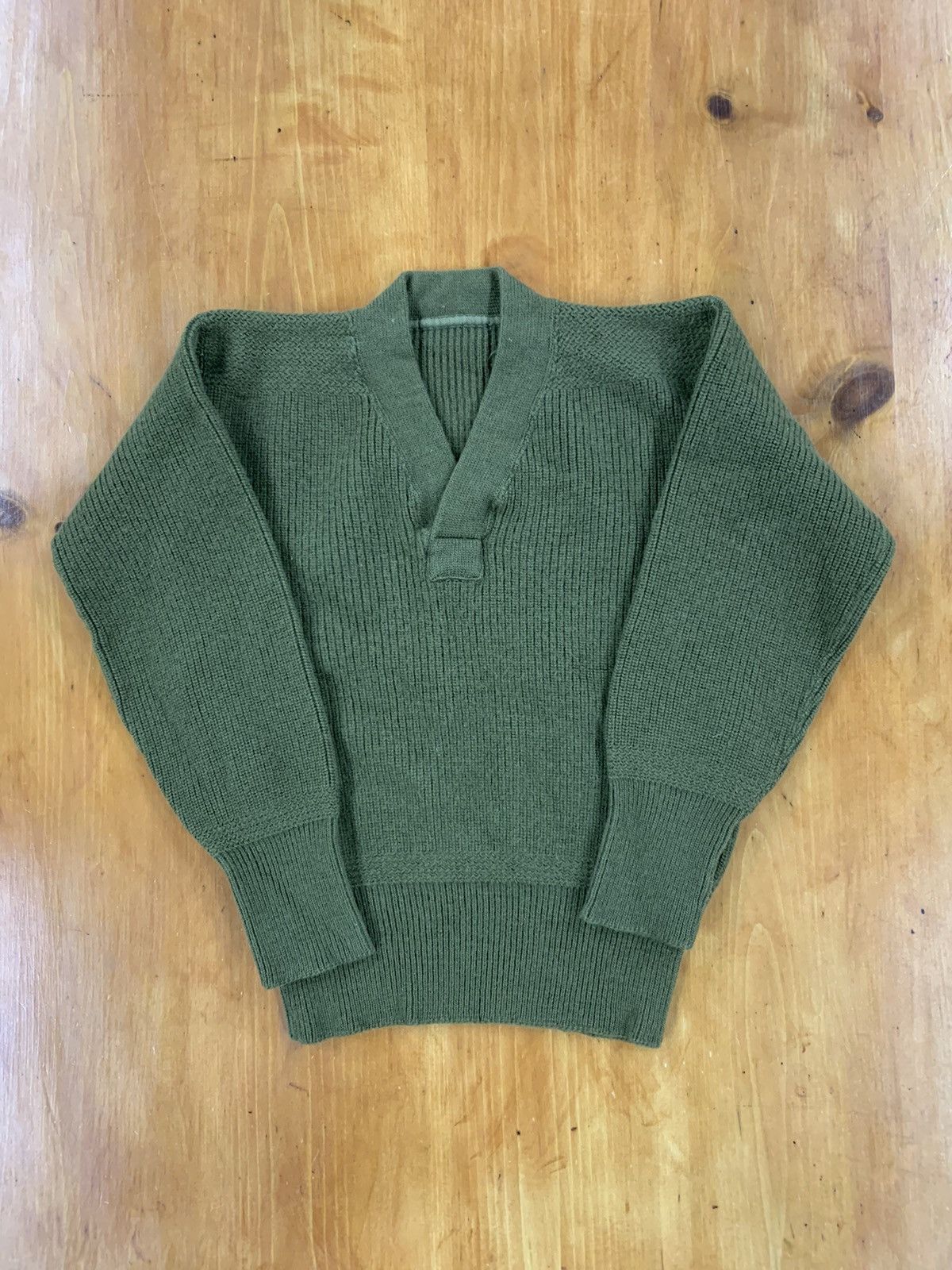 Other Vintage US Army 1950s Olive Knit Sweater Size US XS / EU 42 / 0 - 2 Thumbnail