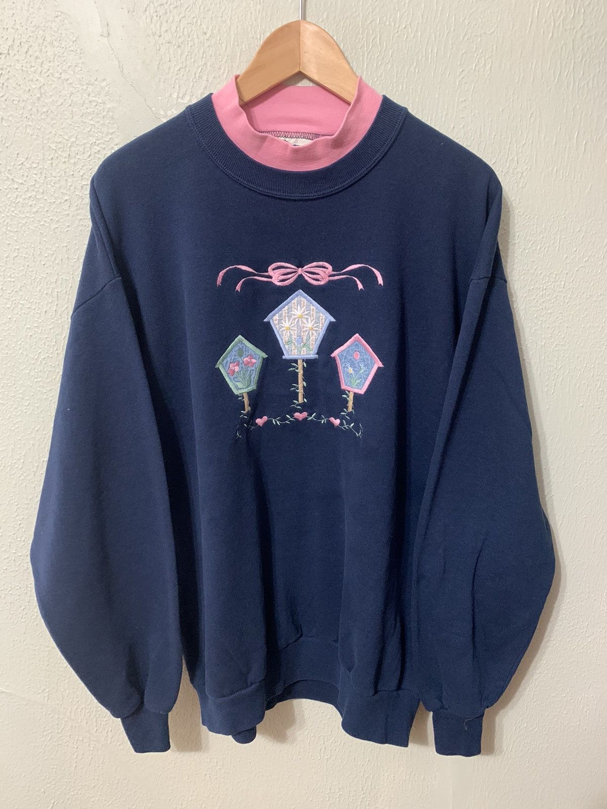 Vintage Vintage Crewneck Grandma Flower Box Double Collar Crewneck Size US XL / EU 56 / 4 - 3 Thumbnail