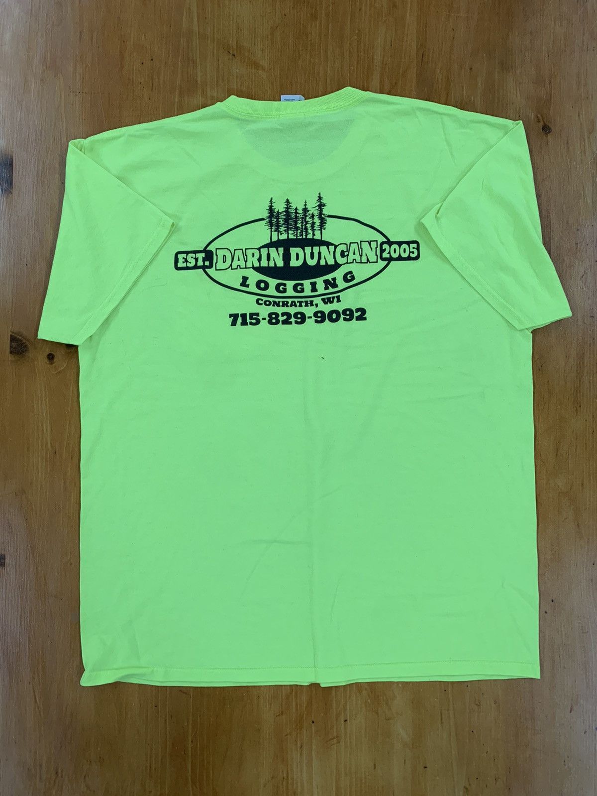 Vintage Y2K 2005 Neon Loggin Pocket T-Shirt Size US XL / EU 56 / 4 - 3 Thumbnail