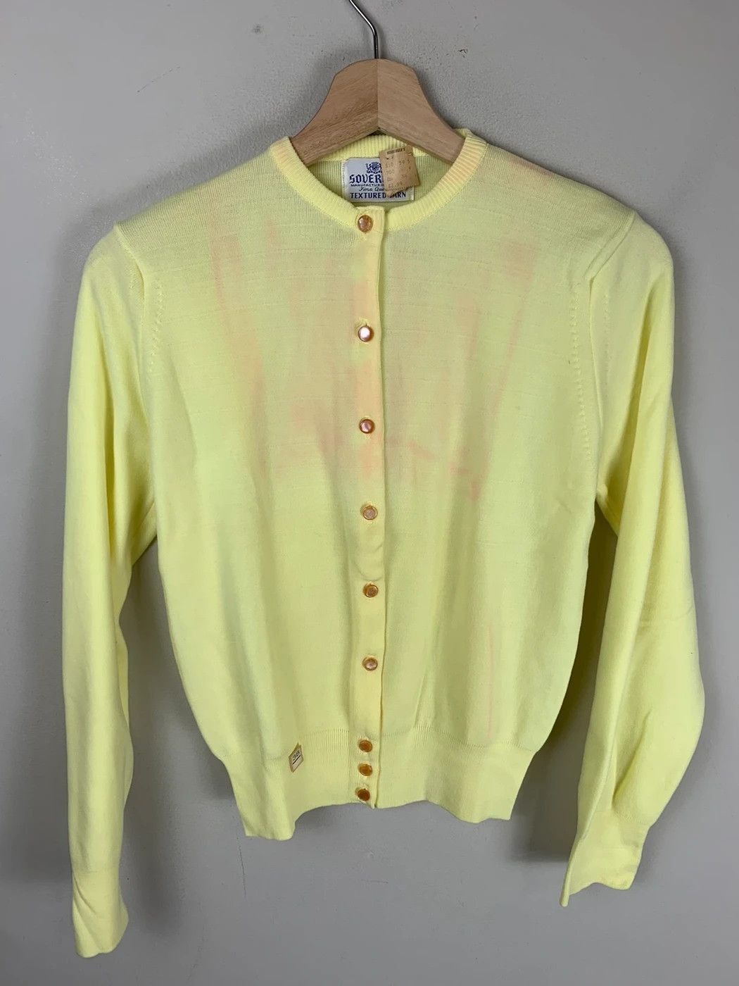 Vintage Vintage 1960s Distressed Knit Cardigan Size US XS / EU 42 / 0 - 5 Thumbnail