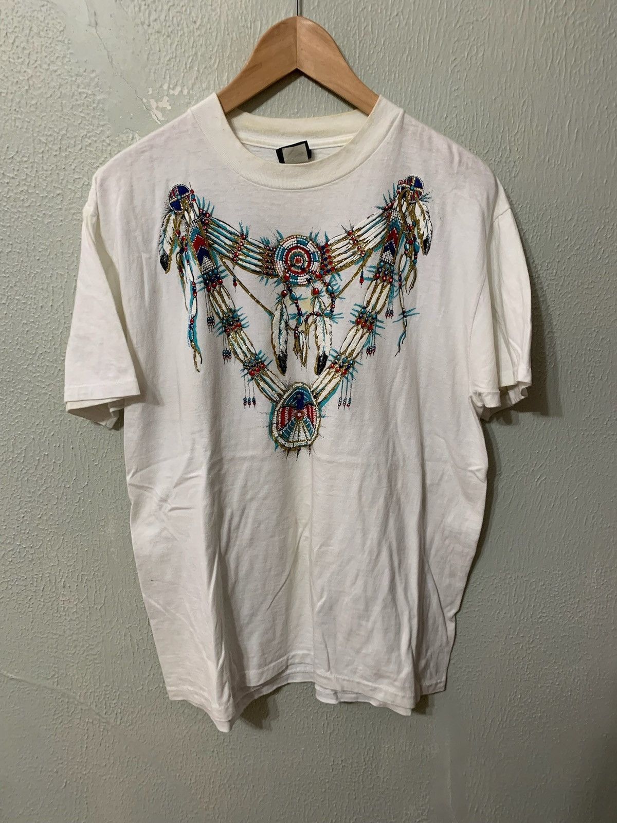 Vintage Vintage Diamond Dust White Jewerly Tee Size US L / EU 52-54 / 3 - 2 Thumbnail