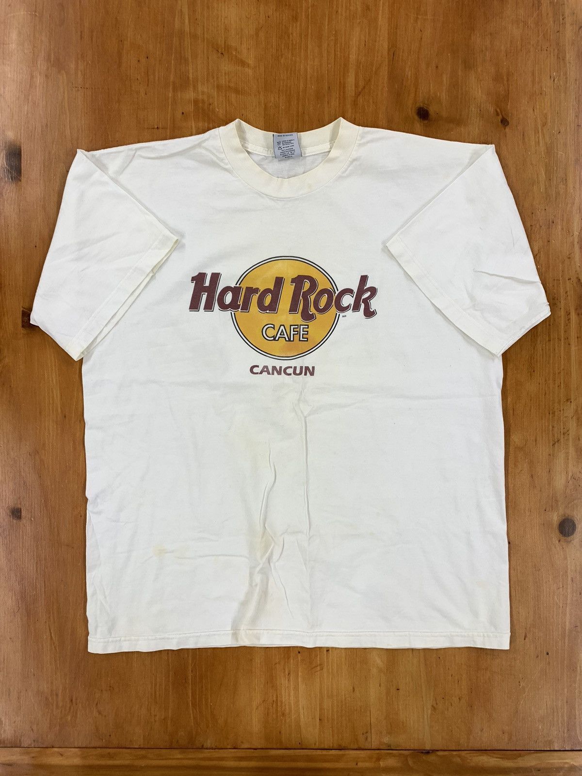 Vintage Vintage Hard Rock Cafe CanCun Graphic Tee (Stained) Size US XL / EU 56 / 4 - 4 Thumbnail