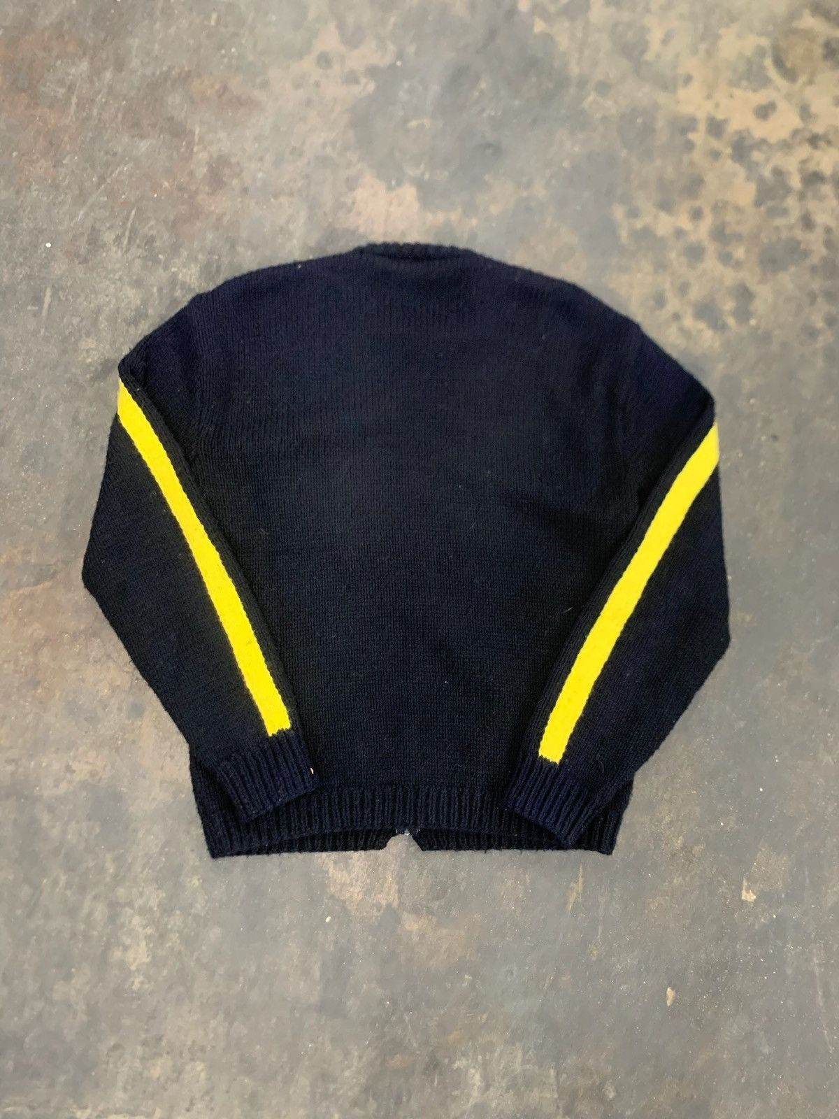 Vintage Vintage Yellow Stripe Knit Sweater Size US M / EU 48-50 / 2 - 3 Thumbnail
