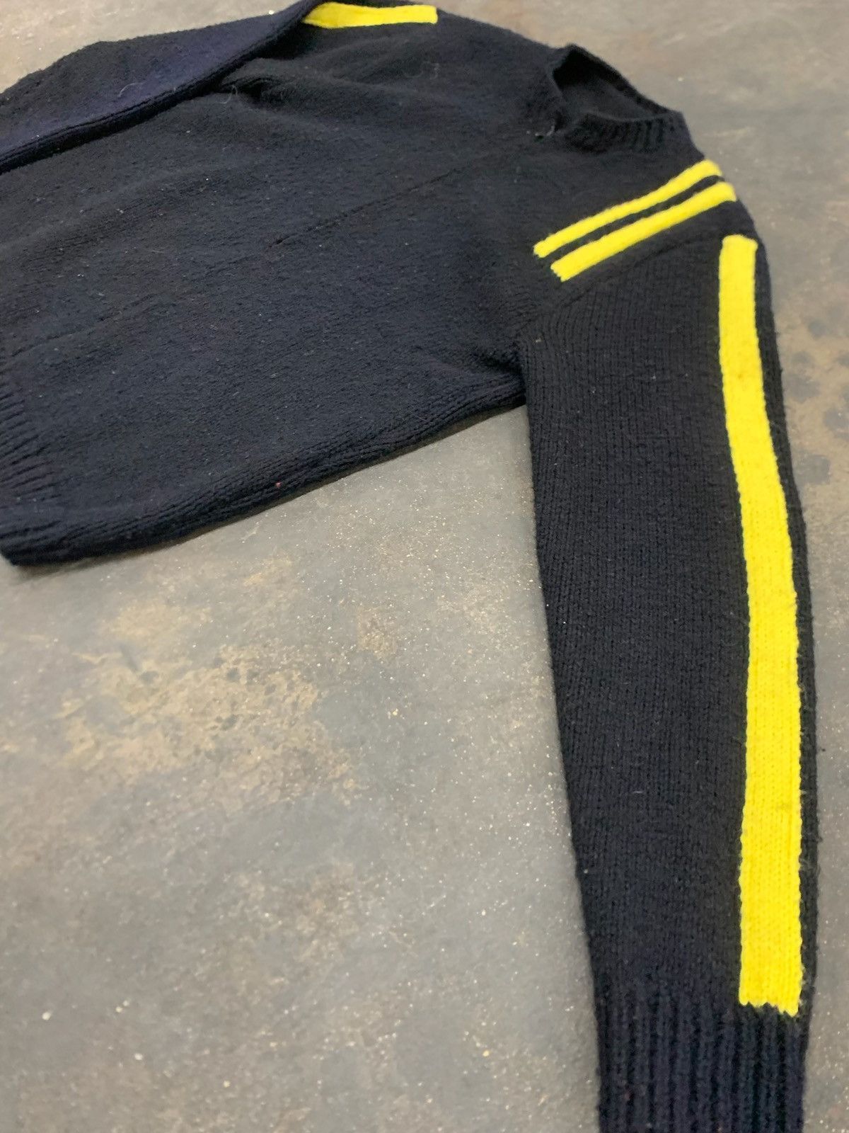 Vintage Vintage Yellow Stripe Knit Sweater Size US M / EU 48-50 / 2 - 2 Thumbnail