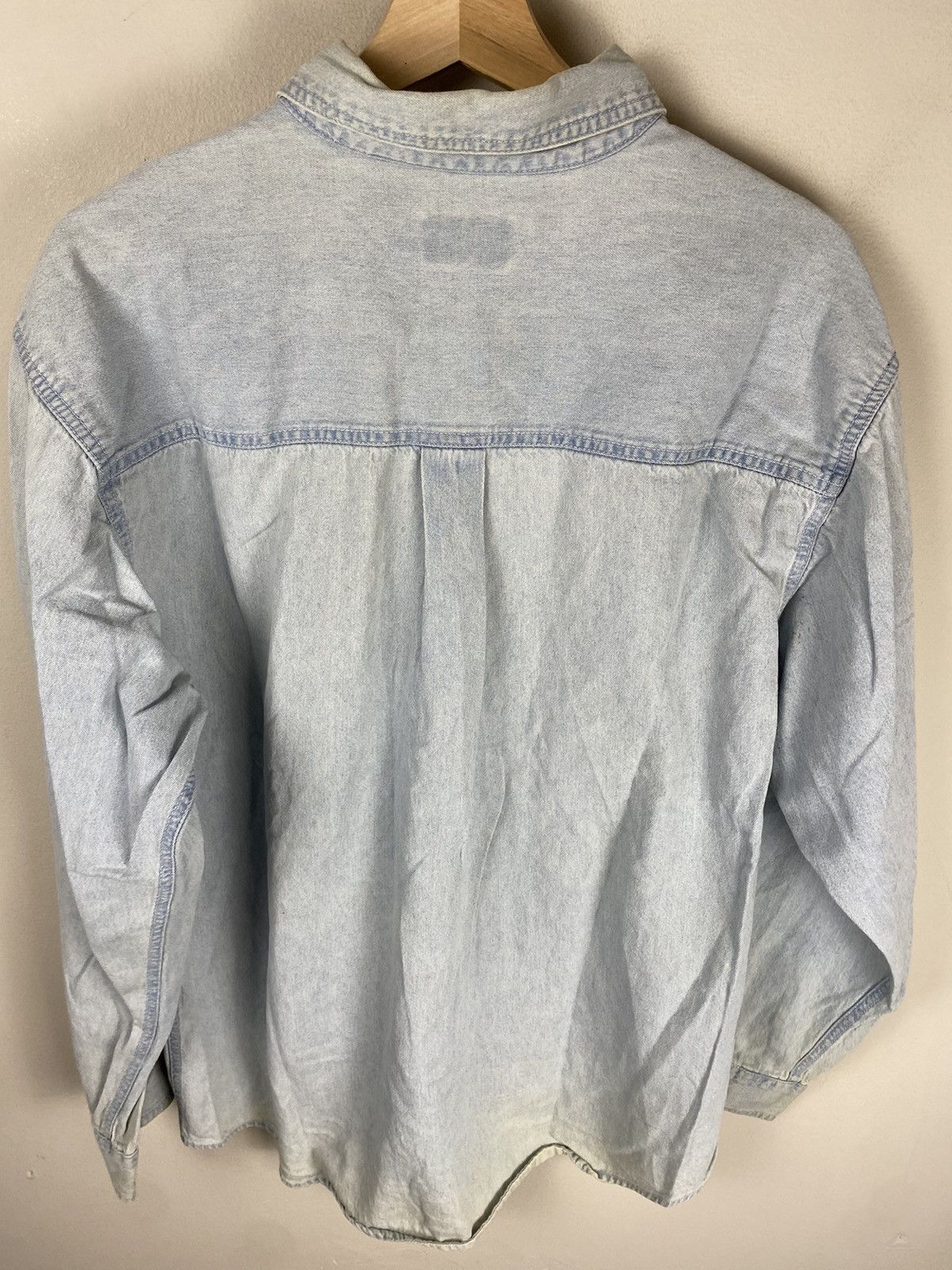 Vintage Vintwge Chambray Button Up Shirt Size US L / EU 52-54 / 3 - 3 Thumbnail