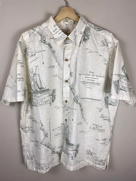 Vintage Vintage Voyage Map Button Up Shirt Size US XL / EU 56 / 4 - 2 Thumbnail