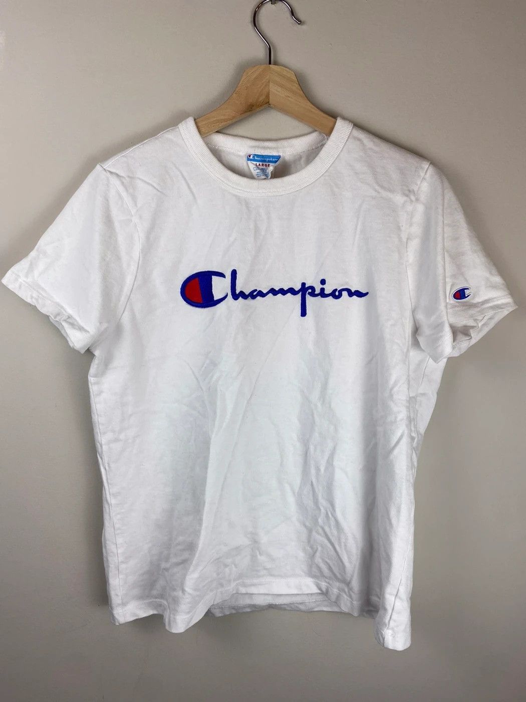 Champion × Vintage Vintage Champion Embroidered Logo T-Shirt Size US L / EU 52-54 / 3 - 2 Thumbnail