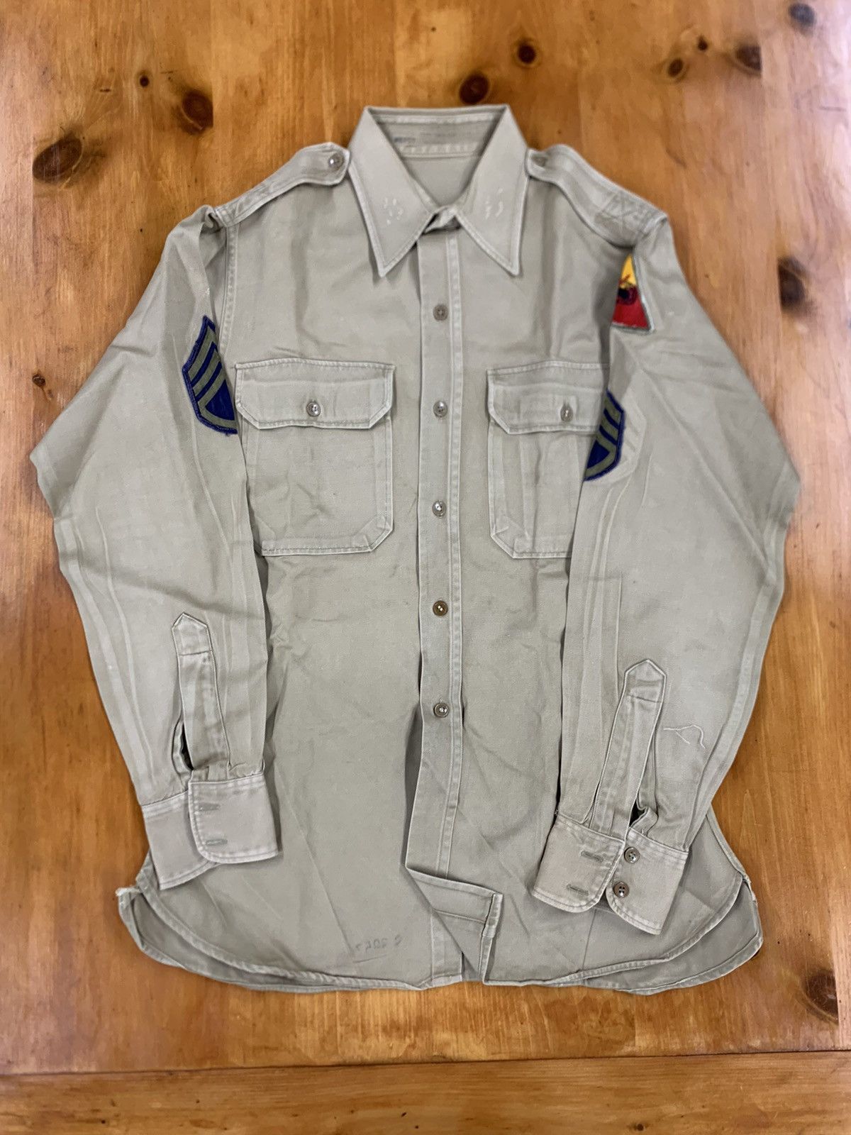 Vintage Vintage Military 5th Armored Devision Tan Fatigue Size US M / EU 48-50 / 2 - 3 Thumbnail