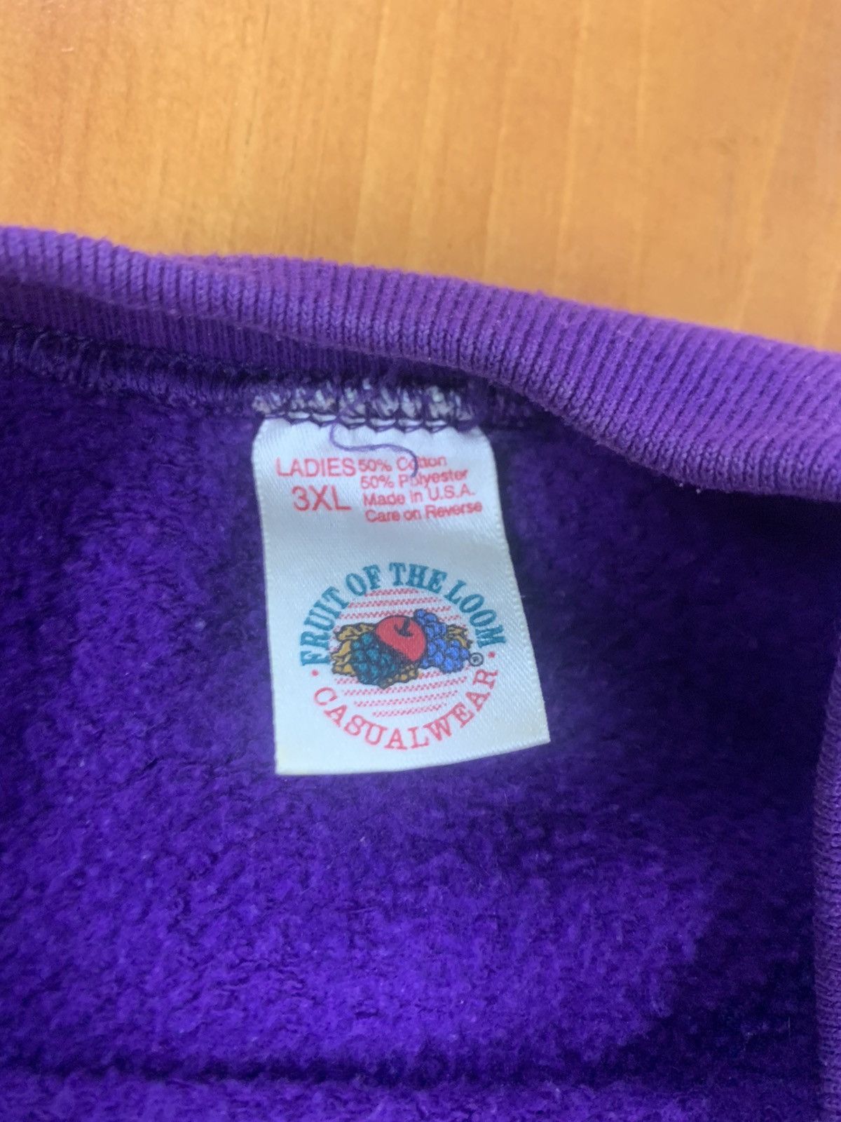Vintage Vintage Crewneck 80s Purple Raglan Solid Crewneck Size US XXL / EU 58 / 5 - 3 Thumbnail