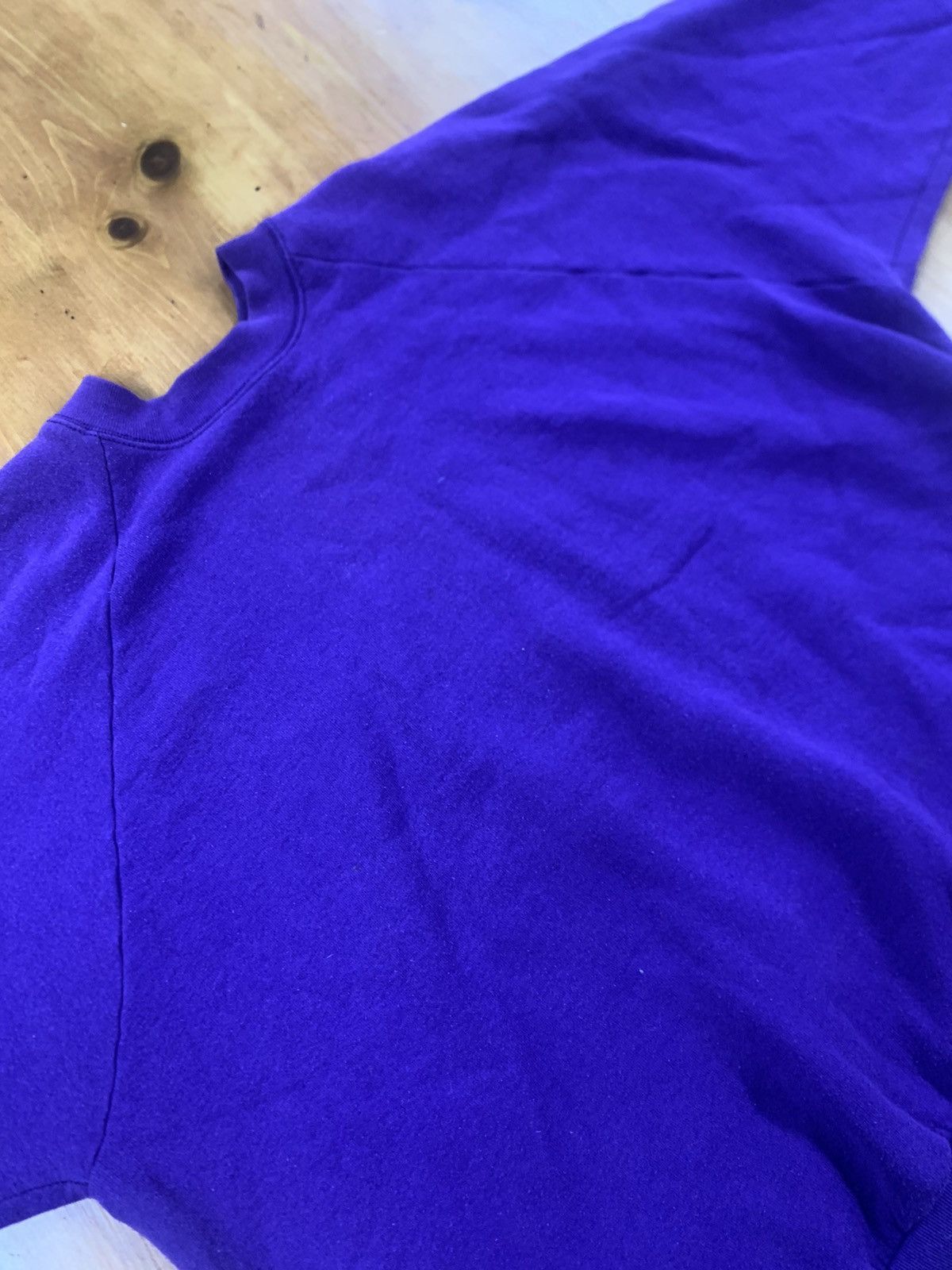 Vintage Vintage Crewneck 80s Purple Raglan Solid Crewneck Size US XXL / EU 58 / 5 - 2 Thumbnail