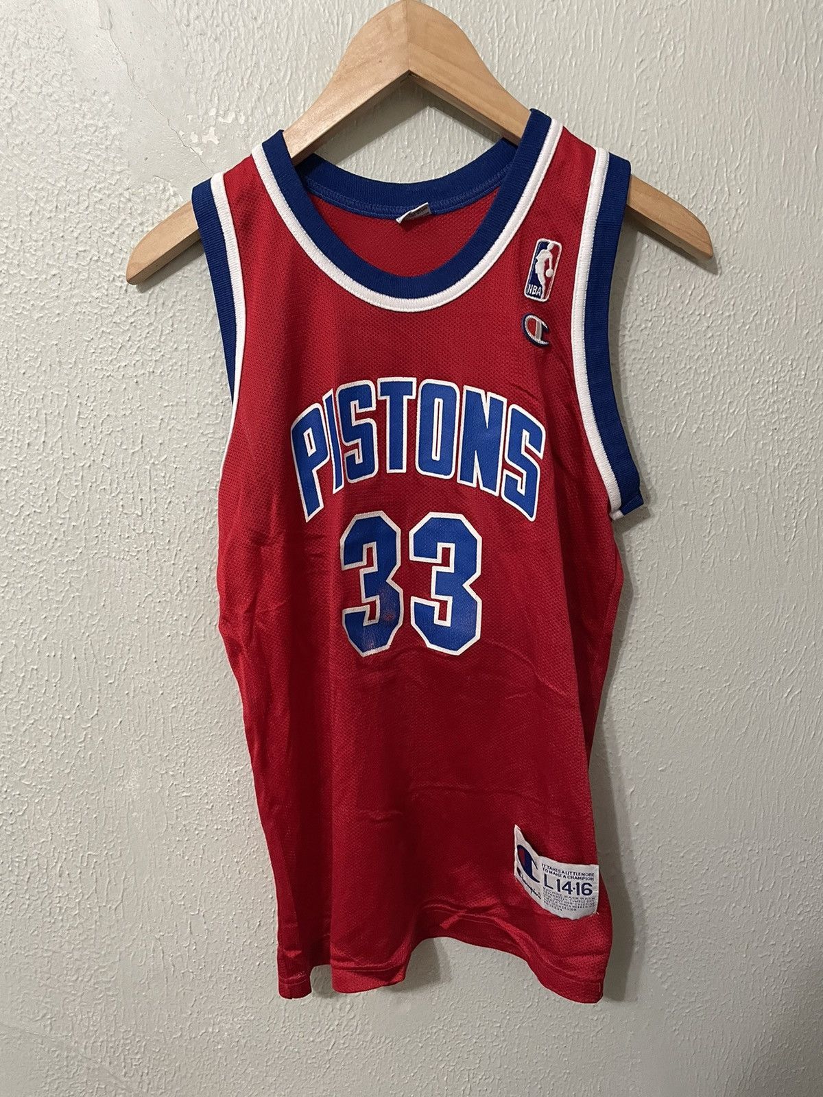 Champion × Vintage Vintage Champion Pistons Grant Hill #33 Jersey Size US S / EU 44-46 / 1 - 4 Thumbnail