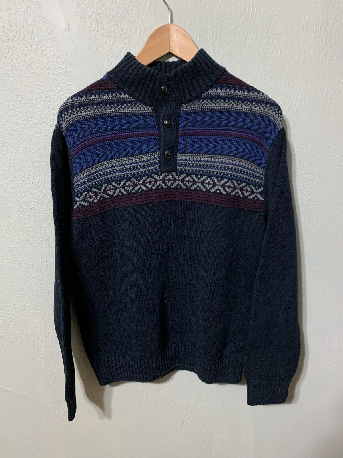 Vintage Vintage Snowflake Band Knit Sweater Size US S / EU 44-46 / 1 - 2 Thumbnail