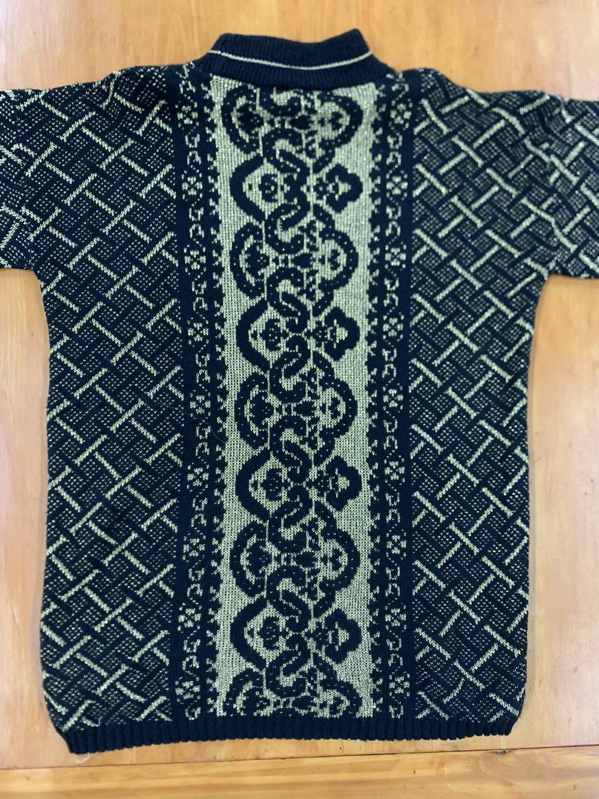 Vintage Dana Scott Gold Garland Cross Knit Size US S / EU 44-46 / 1 - 3 Thumbnail