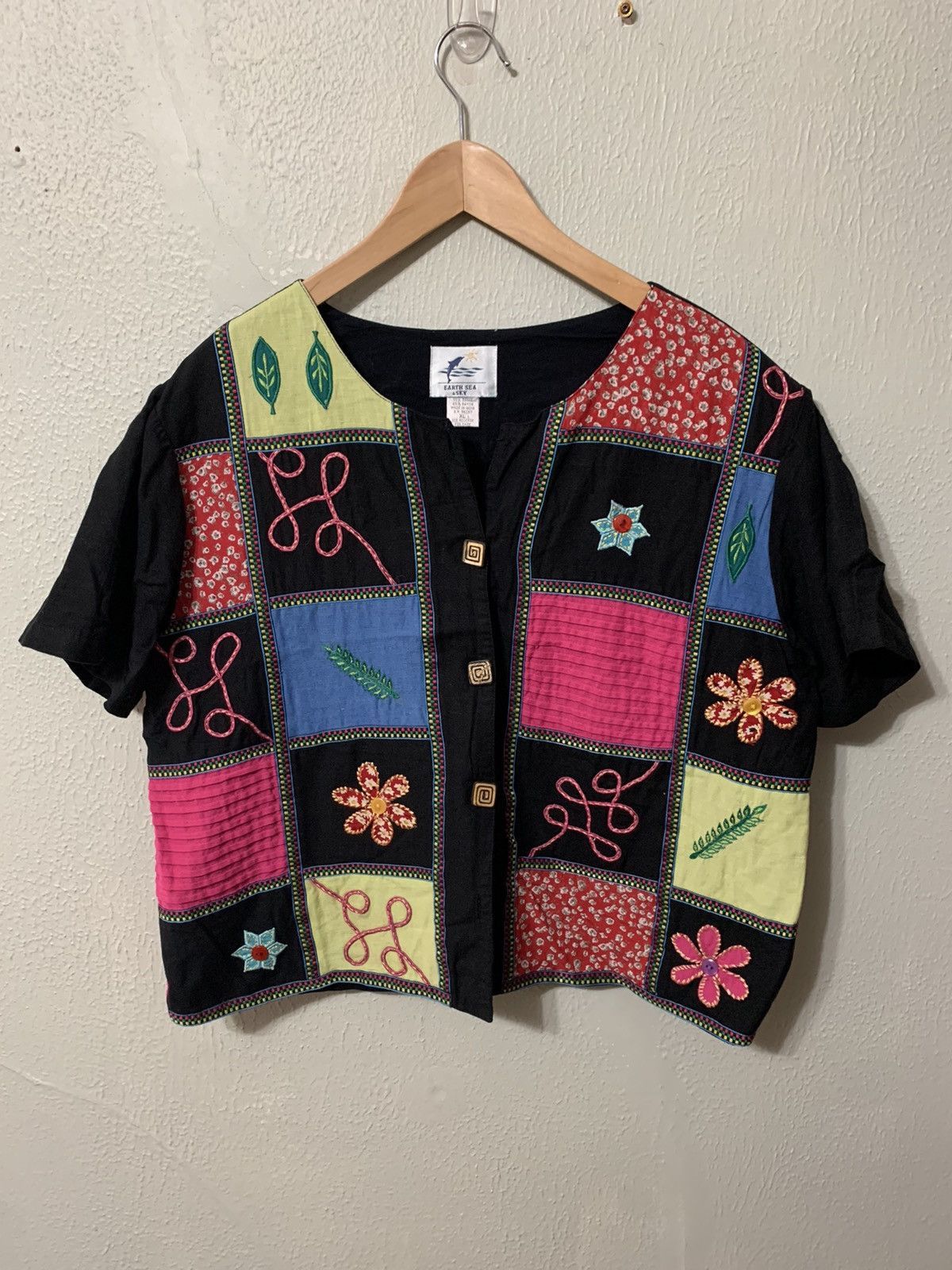 Vintage Vintage Plant Specimen Quilted Short Sleeve Cardigan Size US XL / EU 56 / 4 - 2 Thumbnail