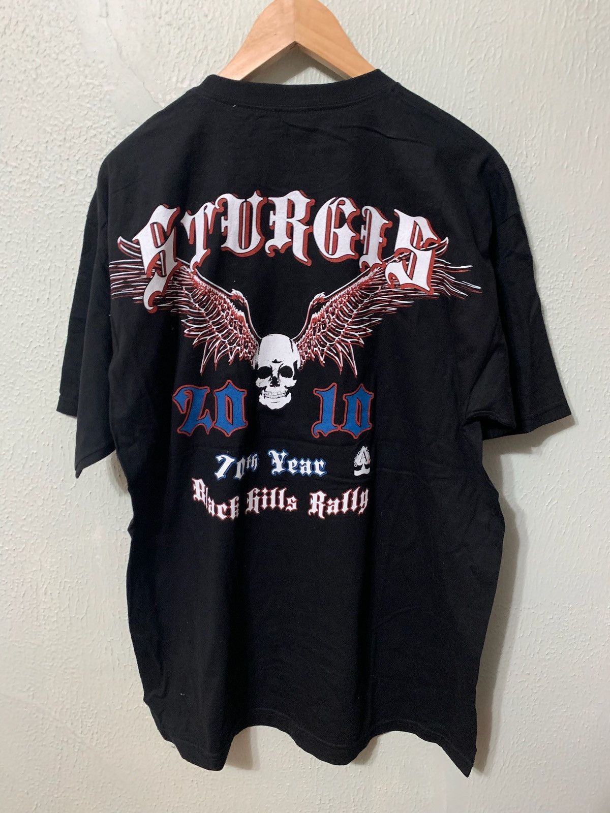 Vintage Vintage Sturgis Winged Skull Tee Size US L / EU 52-54 / 3 - 3 Thumbnail
