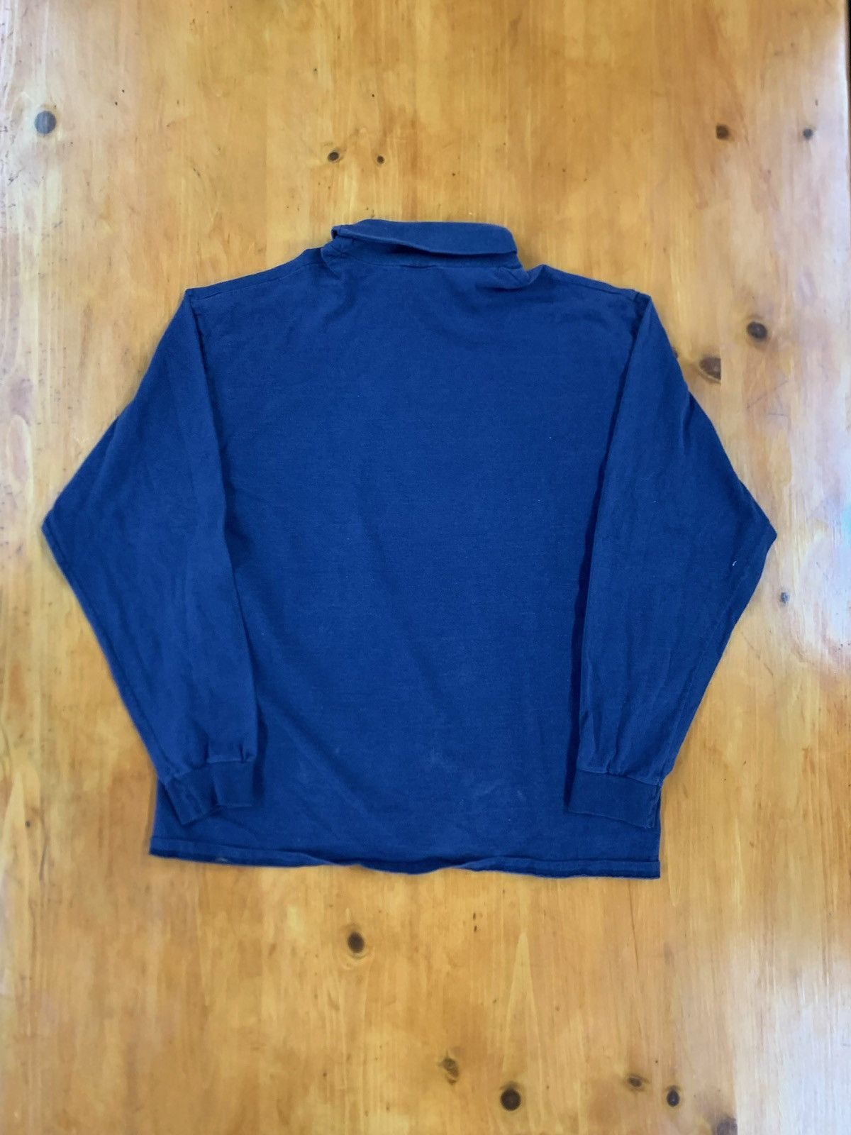 Vintage Vintage Blank Navy Turtleneck Longsleeve Size US XL / EU 56 / 4 - 2 Thumbnail