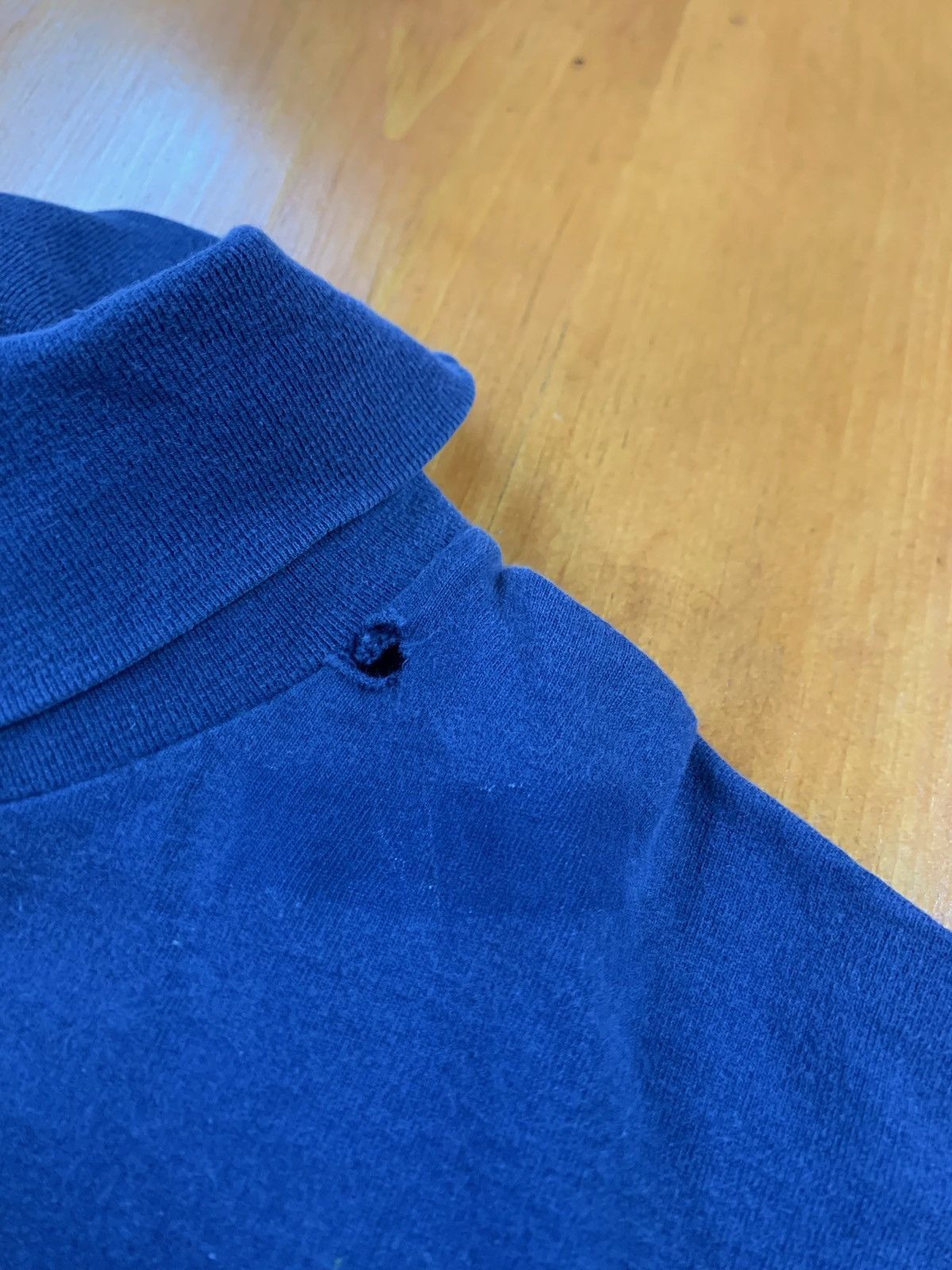 Vintage Vintage Blank Navy Turtleneck Longsleeve Size US XL / EU 56 / 4 - 4 Thumbnail