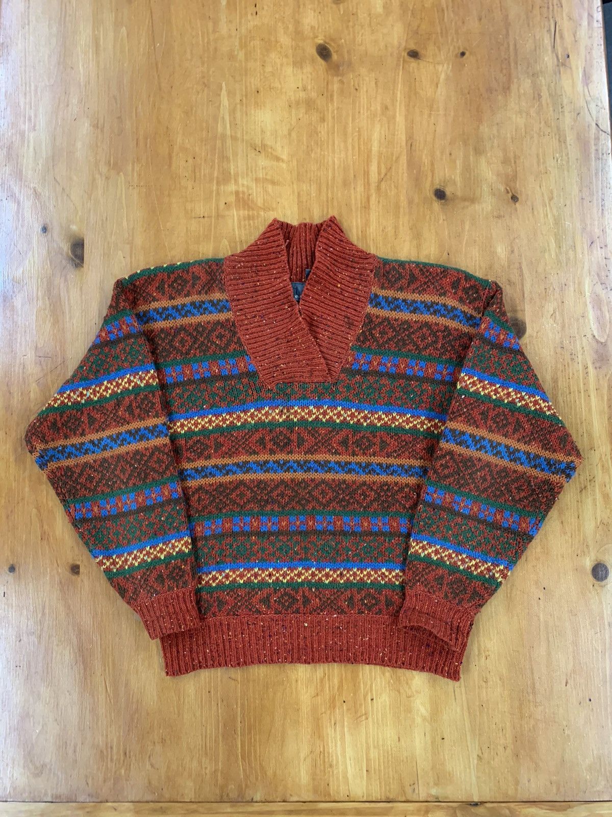 Vintage Vintage Crazy Striped Knit Sweater Size US M / EU 48-50 / 2 - 2 Thumbnail