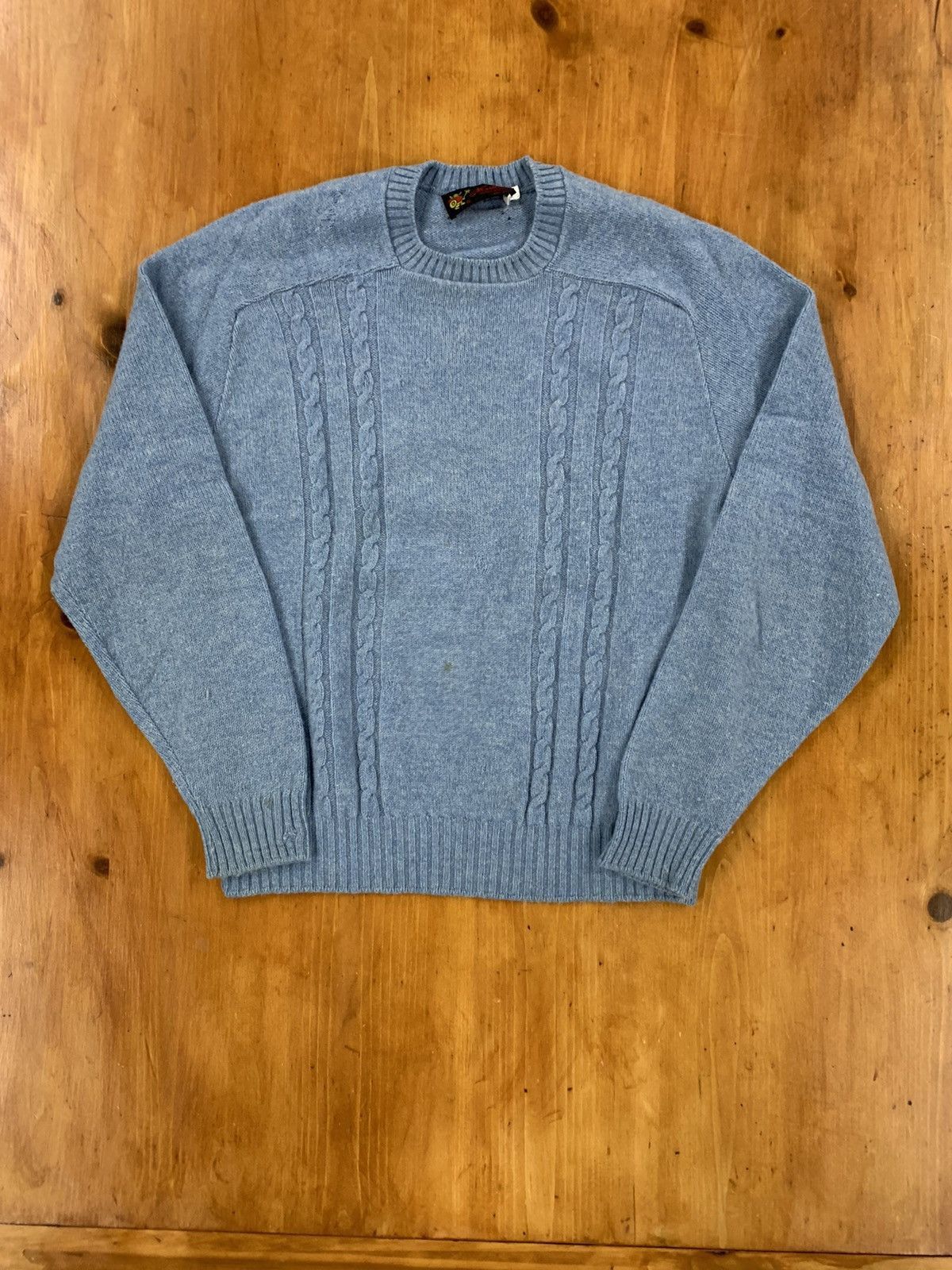 Vintage Vintage 1970s Jersild Blue Row Knit Sweater Size US XL / EU 56 / 4 - 2 Thumbnail