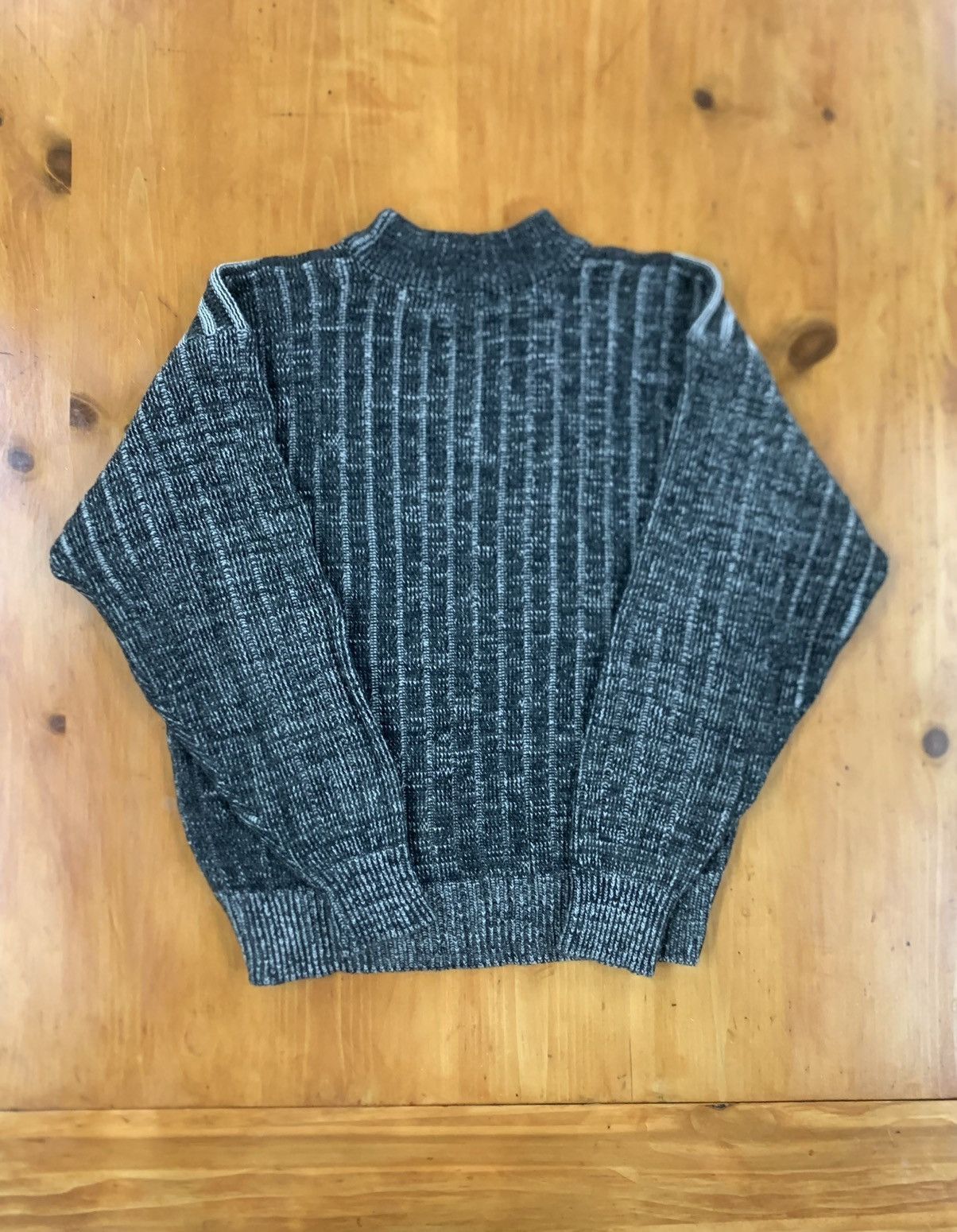 Other Vintage Downpour Leather Patch Knit Sweater Size US L / EU 52-54 / 3 - 3 Thumbnail