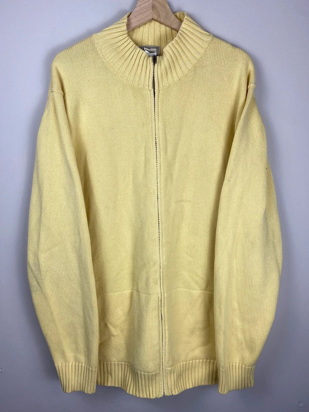 Vintage Vintage L.L. Bean Mellow Yellow Zip Knit Sweater Size US XXL / EU 58 / 5 - 4 Thumbnail