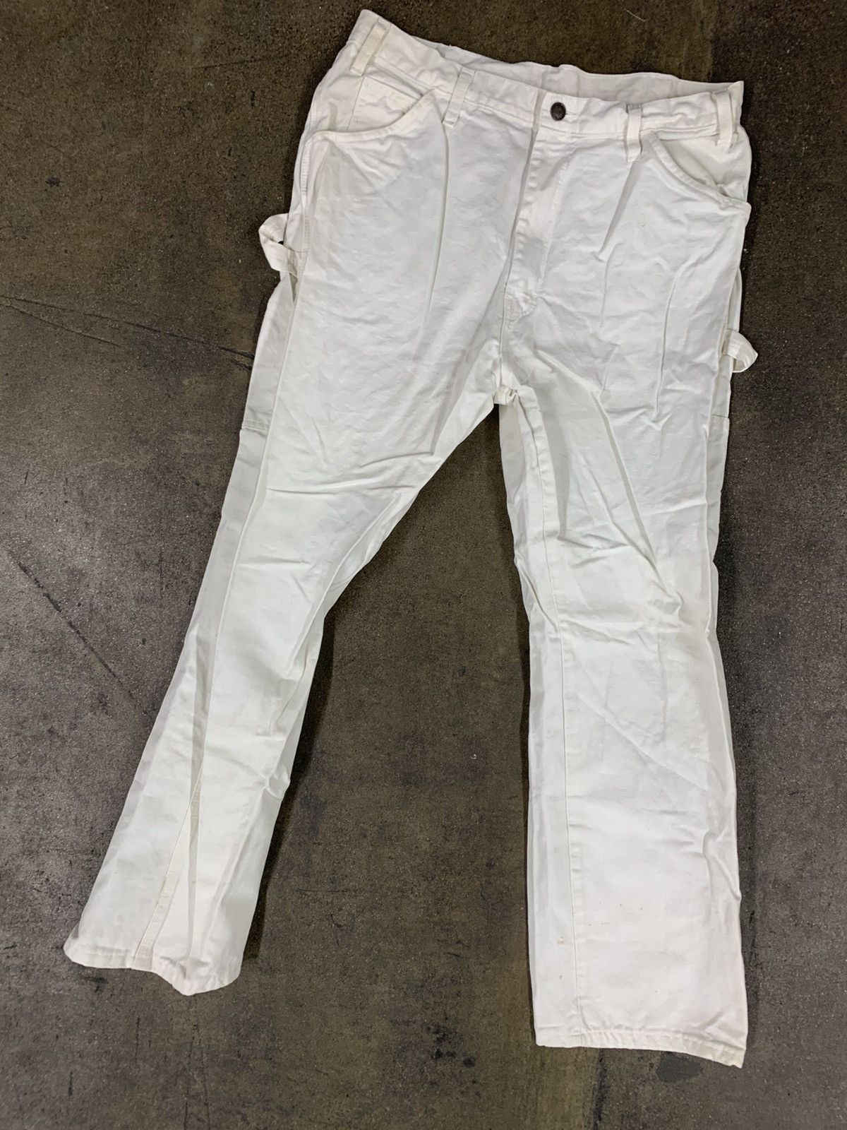 Dickies × Jean × Vintage Vintage 1990s Dickies White Painter Pants Size US 33 - 3 Thumbnail