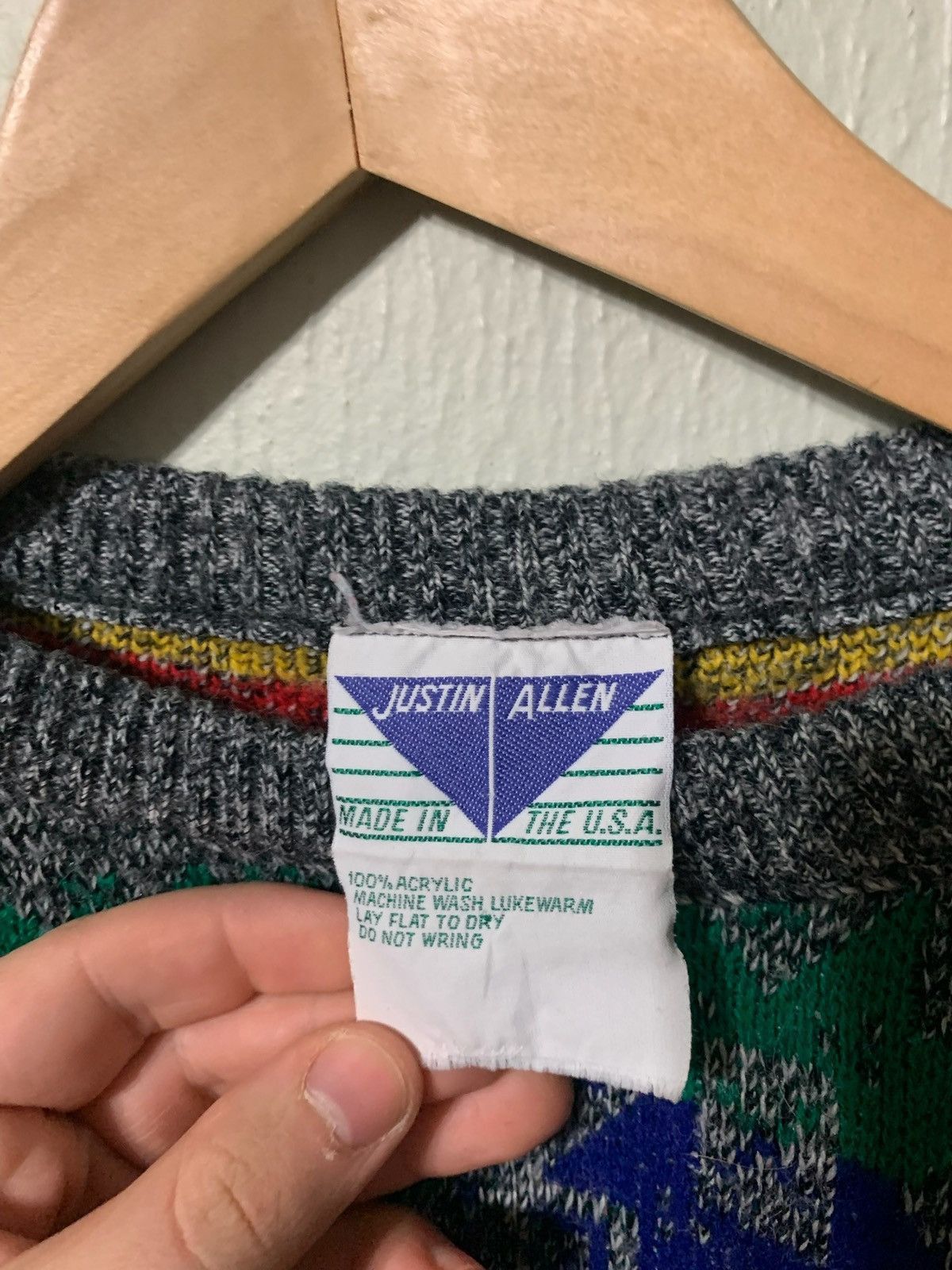 Vintage Vintage Rainbow Flake Band Knit Sweater Size US XS / EU 42 / 0 - 3 Thumbnail