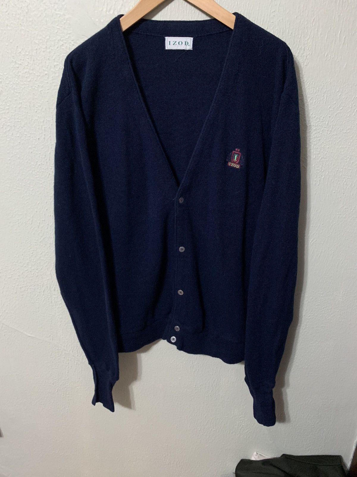 Vintage Vintage Izod Crest Hit Knit Cardigan Size US L / EU 52-54 / 3 - 3 Thumbnail