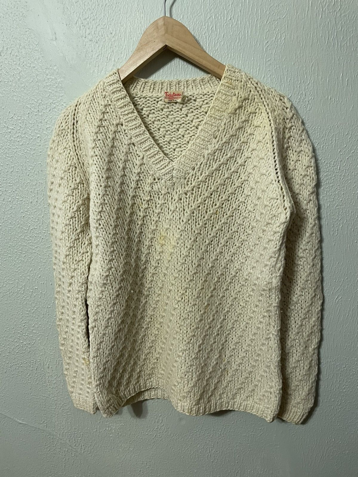 Vintage Vintage 1970s Twixteen Italian Hatch Knit Sweater Size US S / EU 44-46 / 1 - 4 Thumbnail