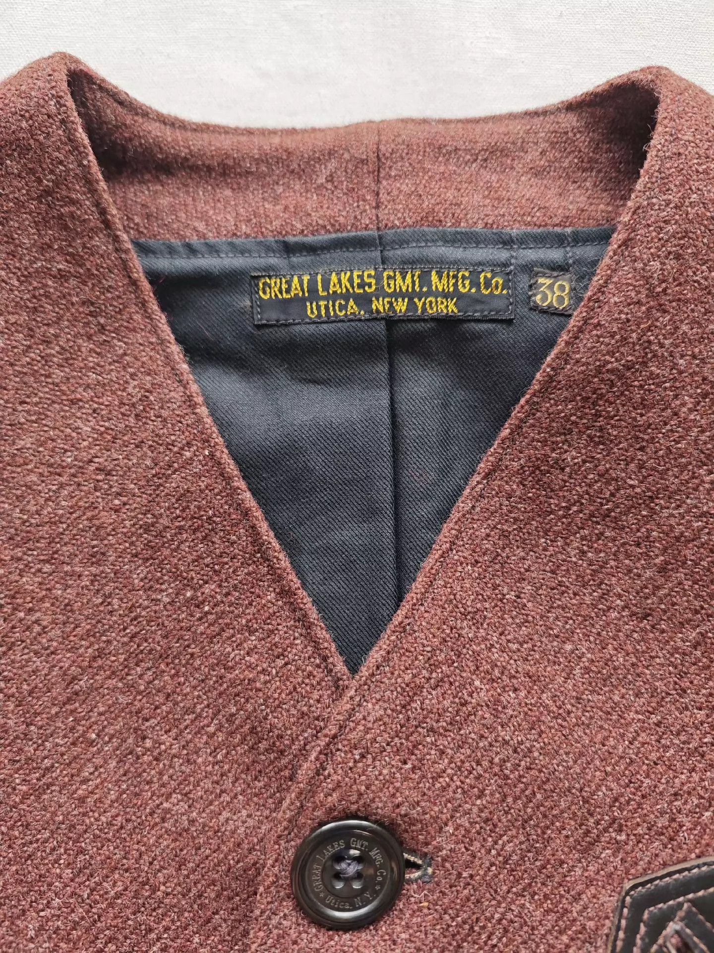 Freewheelers Freewheelers Wool horseskin splicing vest Size US M / EU 48-50 / 2 - 4 Thumbnail