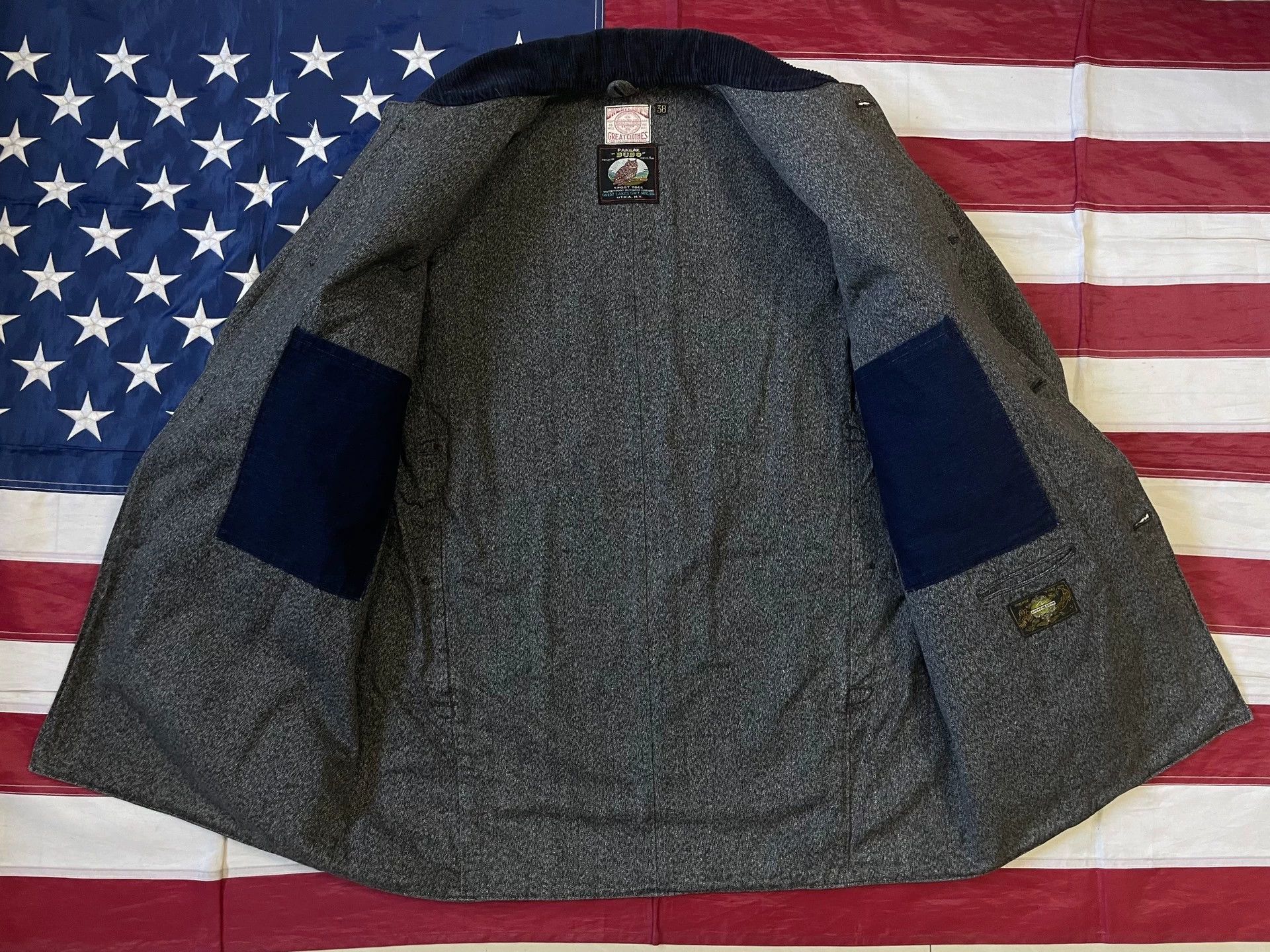 Freewheelers Freewheelers Heavy pepper, salt and blue dyed hunting clothes Size US M / EU 48-50 / 2 - 2 Thumbnail