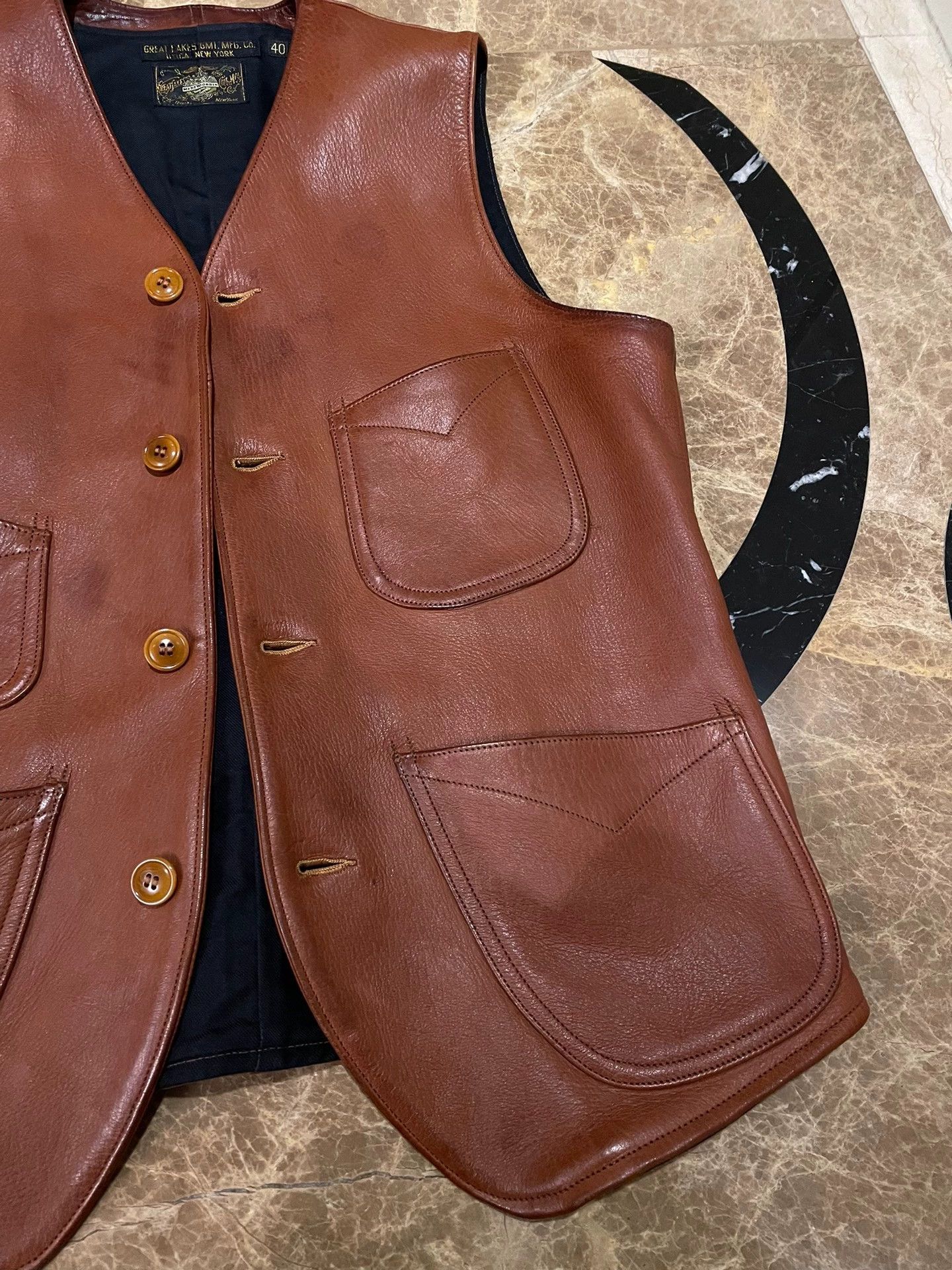 Freewheelers Freewheelers Darius North American deerskin vest Size US L / EU 52-54 / 3 - 3 Thumbnail