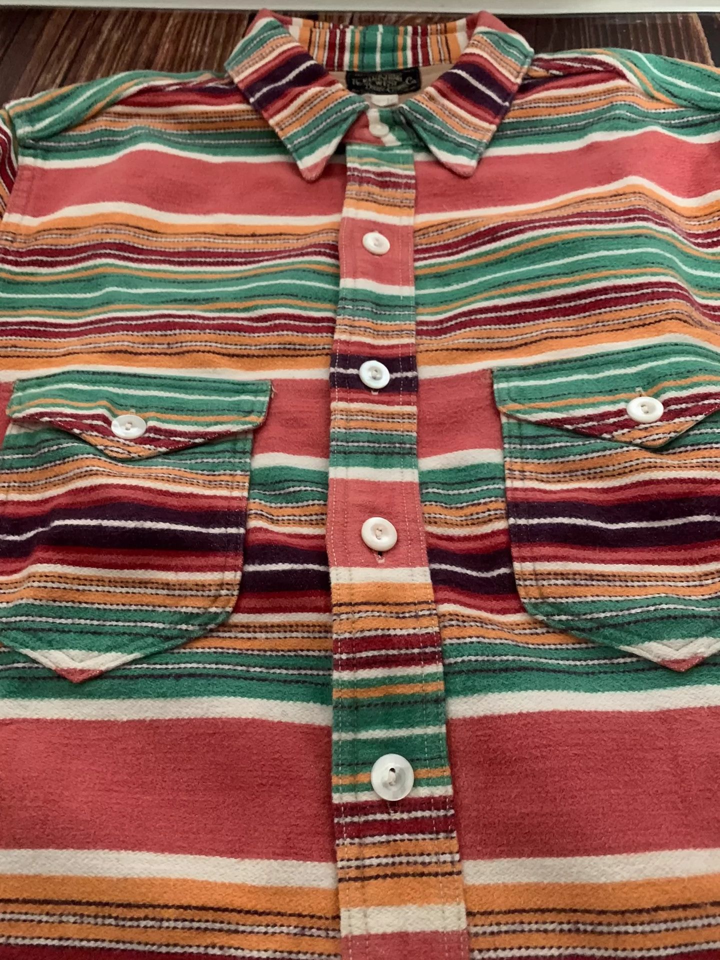 Freewheelers Freewheelers Rainbow striped shirt Size US L / EU 52-54 / 3 - 4 Thumbnail