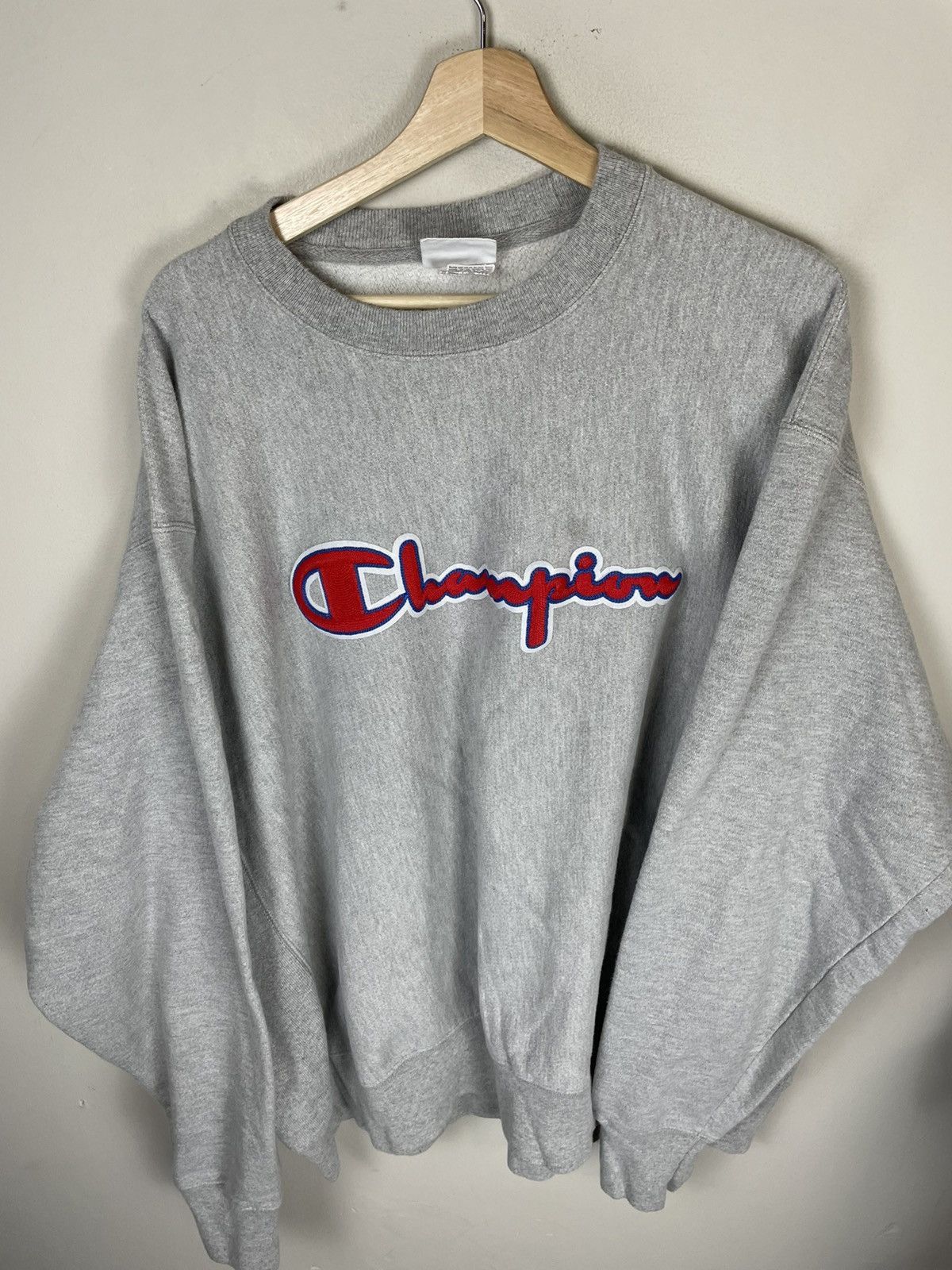 Champion × Vintage Vintage Crewneck Champion Script Reverse Weave Sweat Size US XXL / EU 58 / 5 - 2 Thumbnail