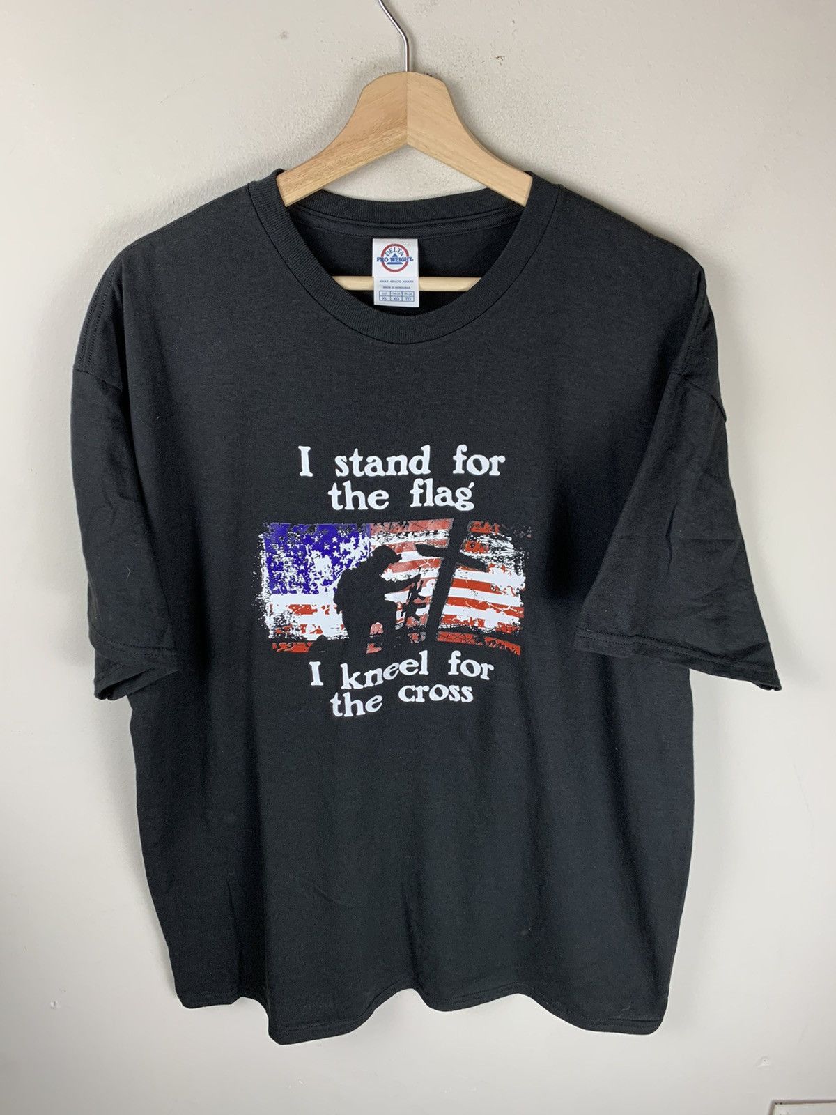 Vintage Vintage I stand for the Flag Kneel For the Cross Tee Size US XL / EU 56 / 4 - 3 Thumbnail