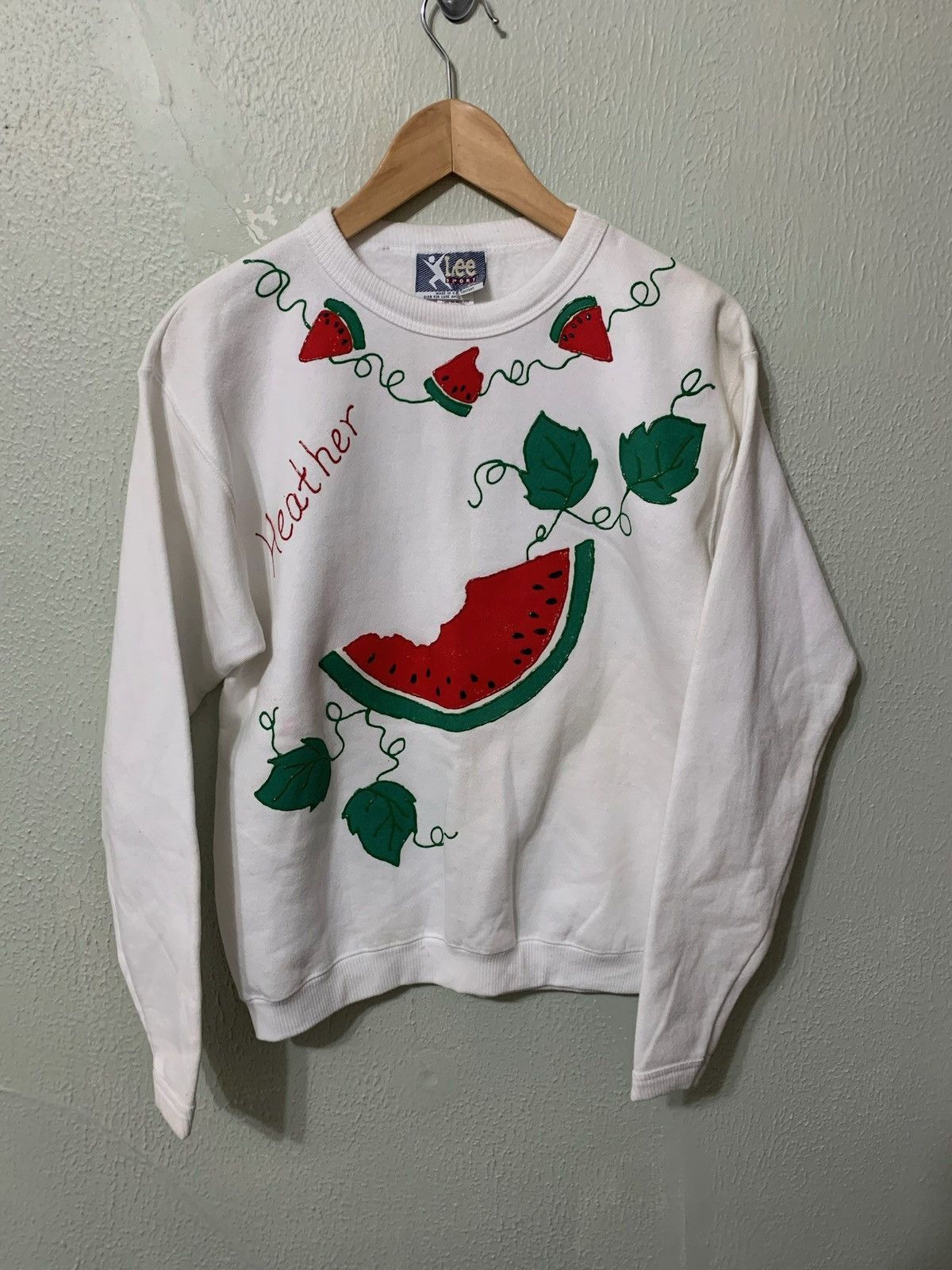 Vintage Vintage Heather Watermelon Crewneck Size US XL / EU 56 / 4 - 3 Thumbnail