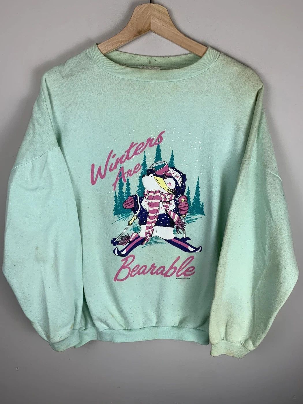 Vintage Vintage Crewneck Winters are Bearable Vintage Sweatshirt Size US L / EU 52-54 / 3 - 3 Thumbnail