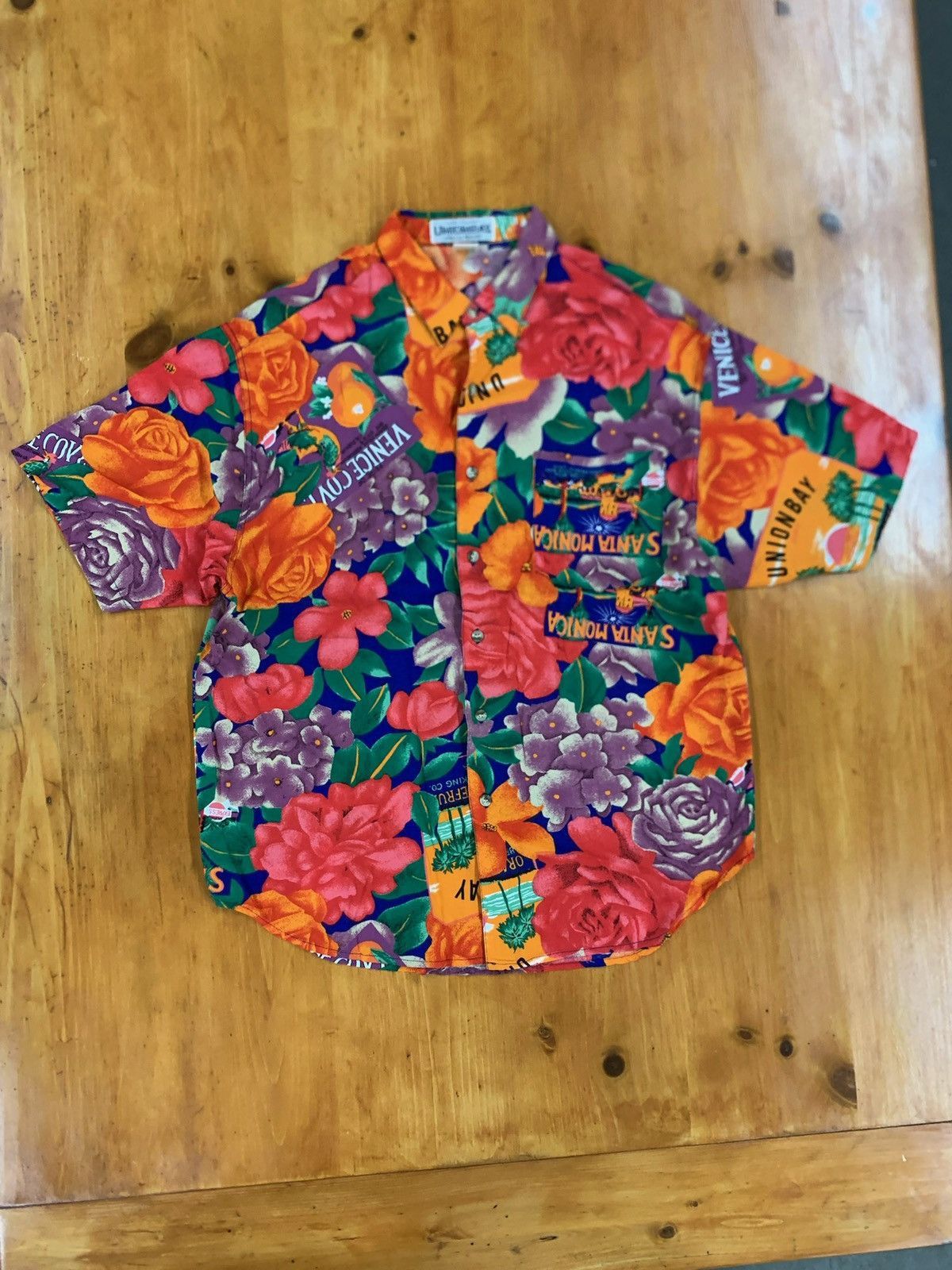 Vintage Vintage Santa Monica Floral Rayon Hawaiian Shirt Size US M / EU 48-50 / 2 - 2 Thumbnail
