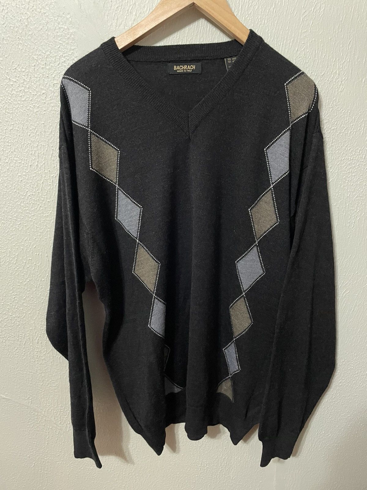 Vintage Vintage Diamond Argyle Knit Sweater Size US XL / EU 56 / 4 - 3 Thumbnail