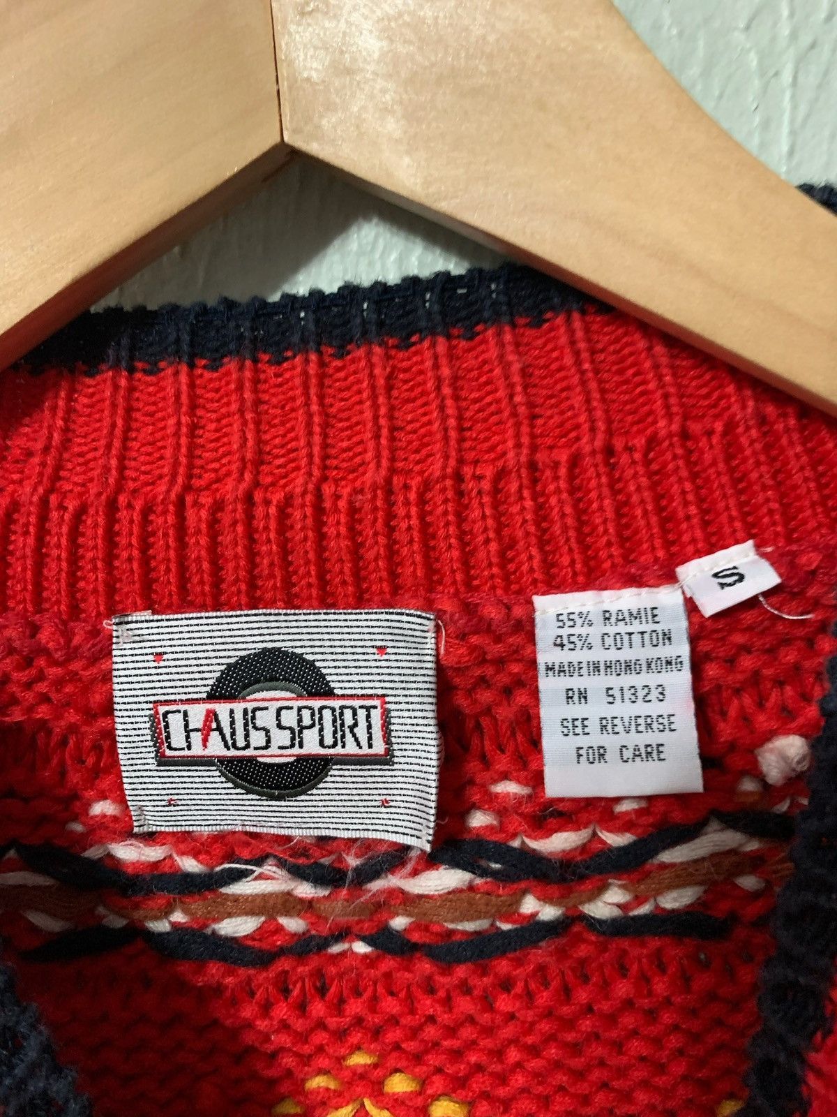 Vintage Vintage Red Cable Knit Cardigan Size US S / EU 44-46 / 1 - 3 Thumbnail