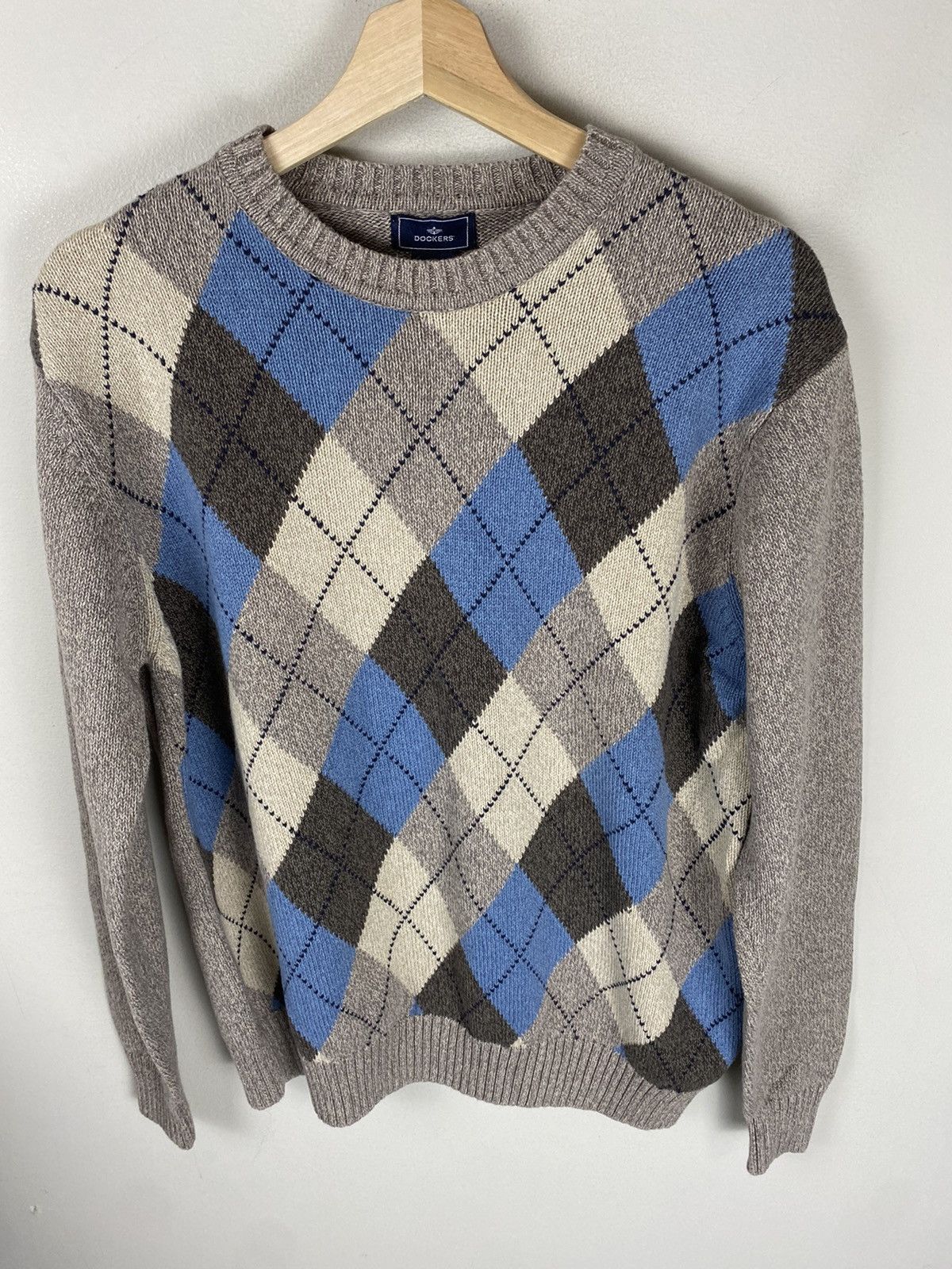 Vintage Vintage Earth Argyle Knit Sweater Size US M / EU 48-50 / 2 - 3 Thumbnail