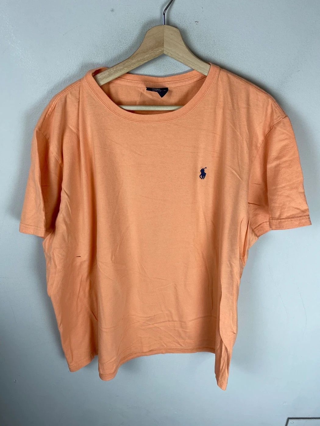 Polo Ralph Lauren × Vintage Vintage Polo Ralph Lauren Salmon Pony Tee Size US XL / EU 56 / 4 - 2 Thumbnail