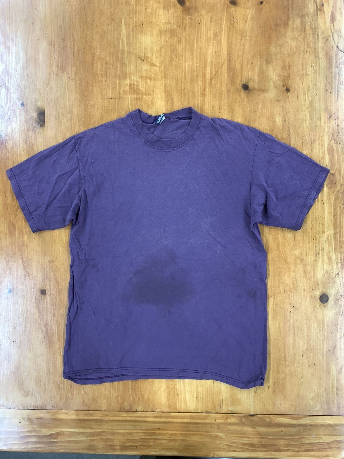 Vintage Vintage 90s Purple Blank Honors Distressed Tee Size US L / EU 52-54 / 3 - 4 Thumbnail