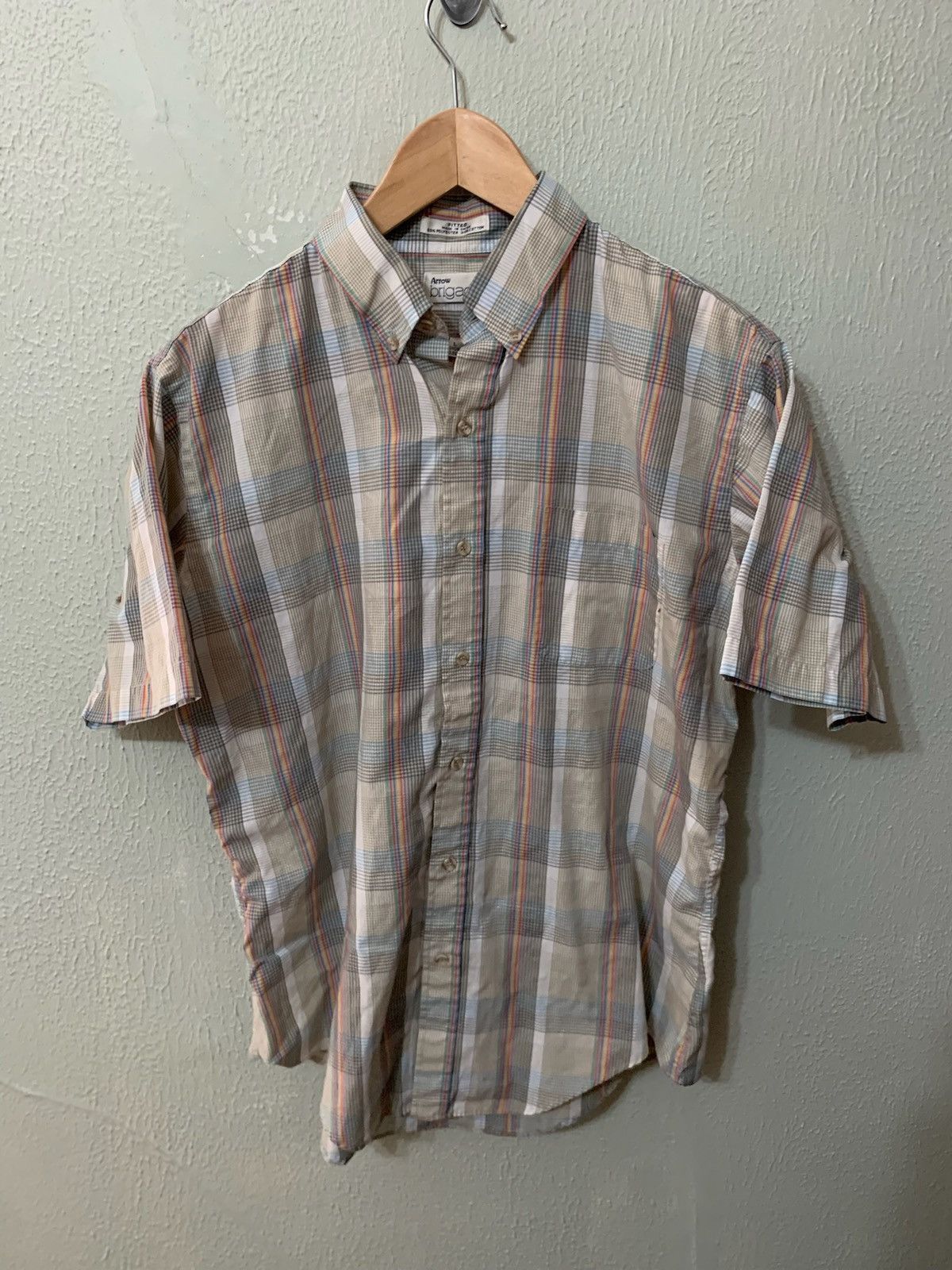 Vintage Vintage Arrow Brigade Rainbow Stripe Summer Shirt Size US L / EU 52-54 / 3 - 3 Thumbnail