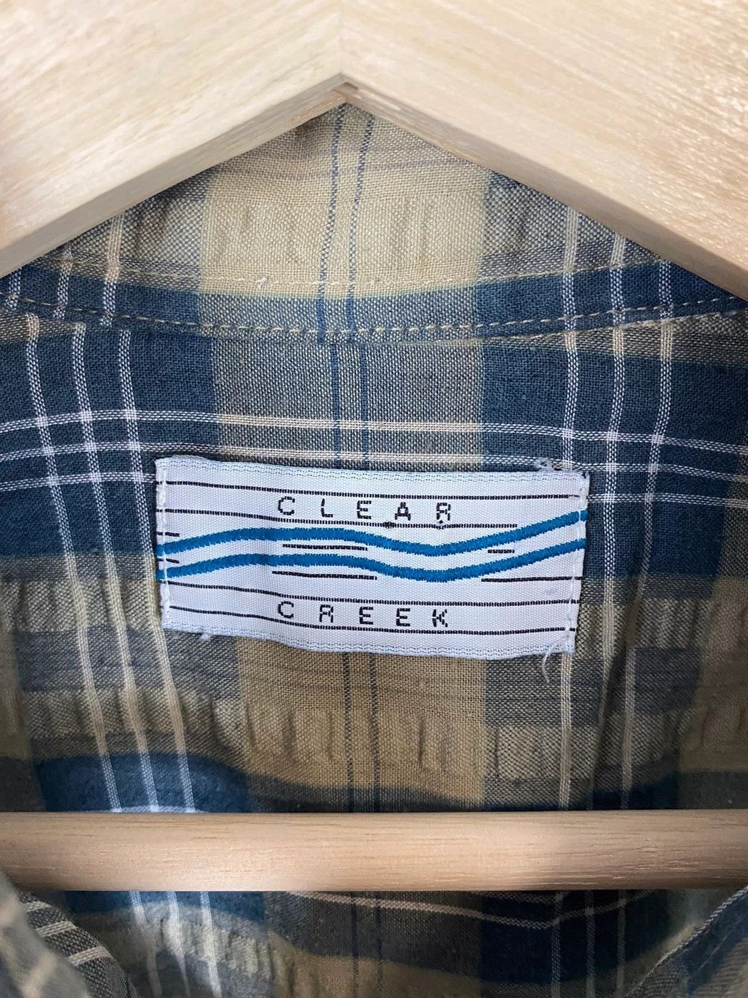 Vintage Vintage Tan Blue Plaid Button Up Size US L / EU 52-54 / 3 - 3 Thumbnail