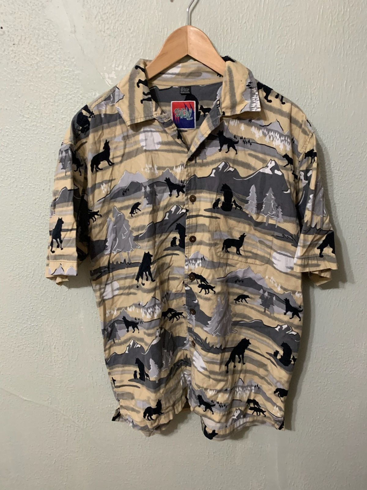 Vintage Vintage Howling Wolves Button-Up Shirt Size US L / EU 52-54 / 3 - 3 Thumbnail